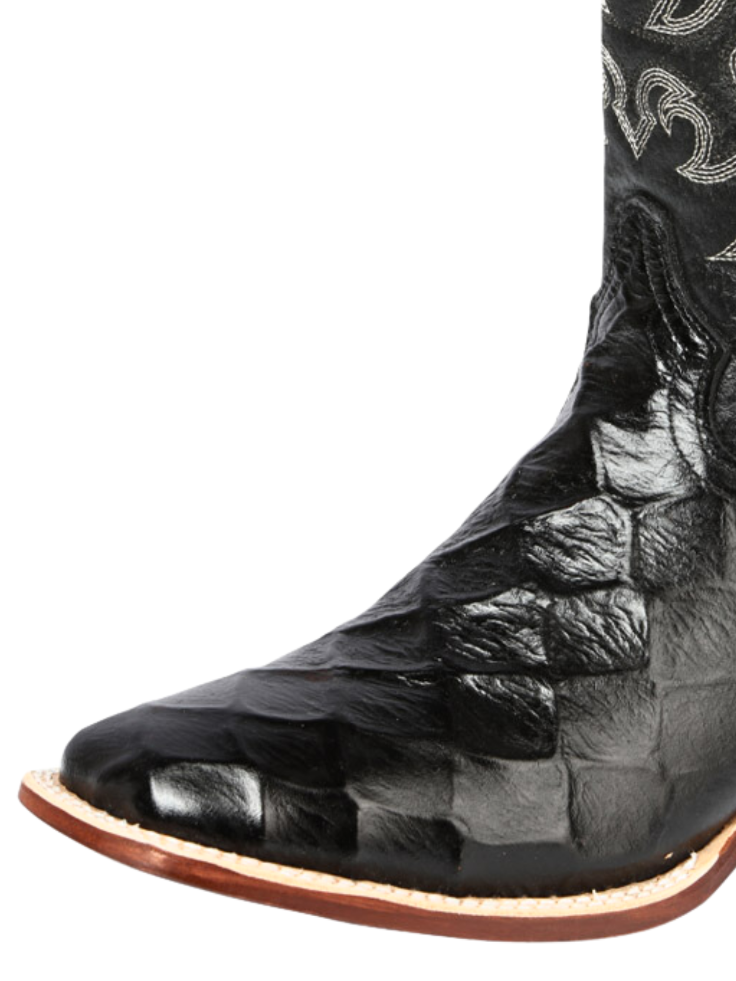 Botas Vaqueras Rodeo Imitacion de Monster Fish Grabado en Piel Vacuno para Hombre 'El Señor de los Cielos' - ID: 44932
