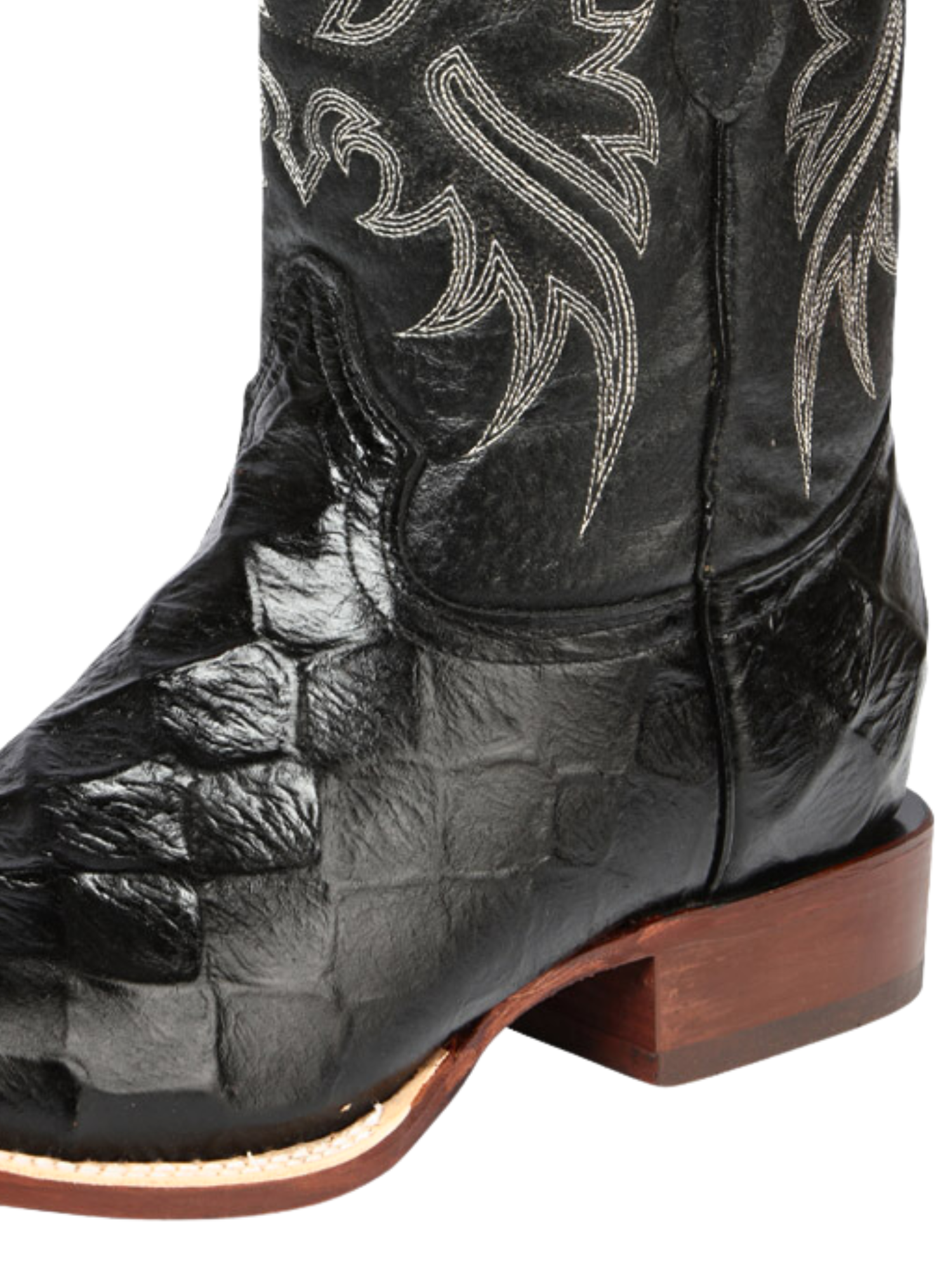 Botas Vaqueras Rodeo Imitacion de Monster Fish Grabado en Piel Vacuno para Hombre 'El Señor de los Cielos' - ID: 44932