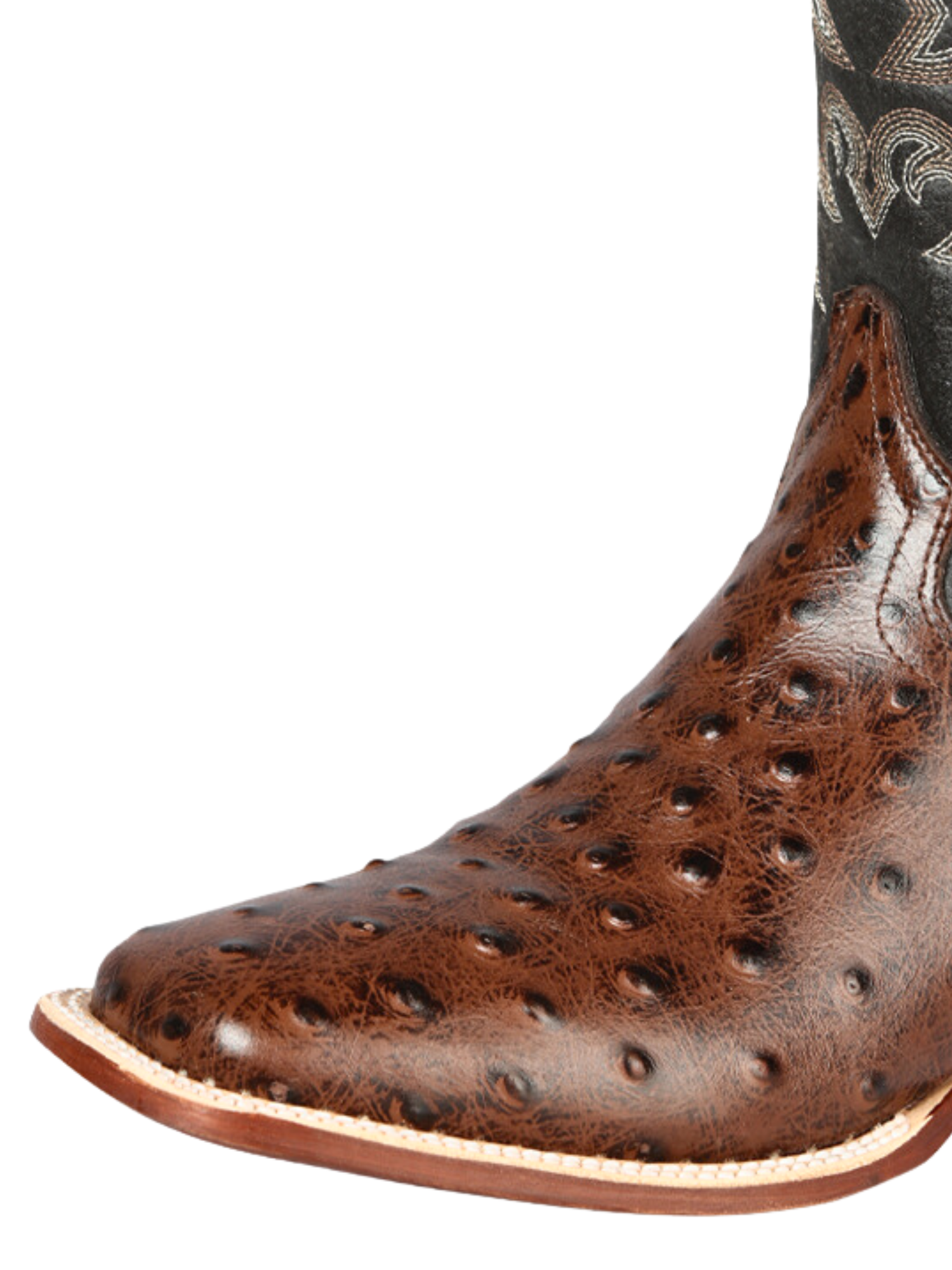 Botas Vaqueras Rodeo Imitacion de Avestruz Grabado en Piel Vacuno para Hombre 'El Señor de los Cielos' - ID: 44934