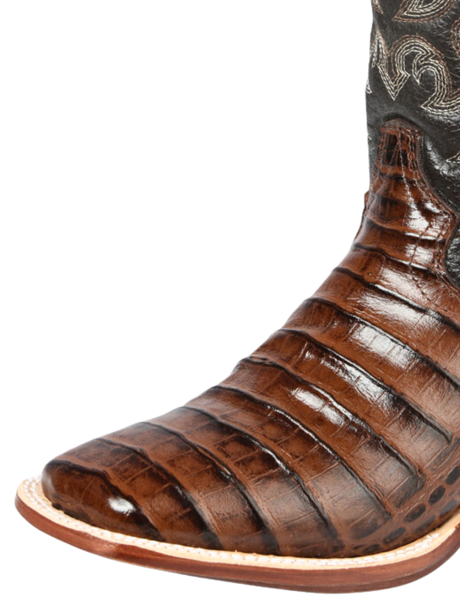 Botas Vaqueras Rodeo Imitacion de Caiman Belly Grabado en Piel Vacuno para Hombre 'El Señor de los Cielos' - ID: 44937