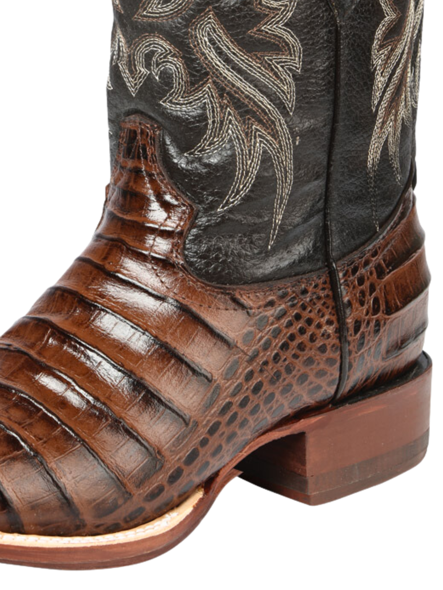 Botas Vaqueras Rodeo Imitacion de Caiman Belly Grabado en Piel Vacuno para Hombre 'El Señor de los Cielos' - ID: 44937