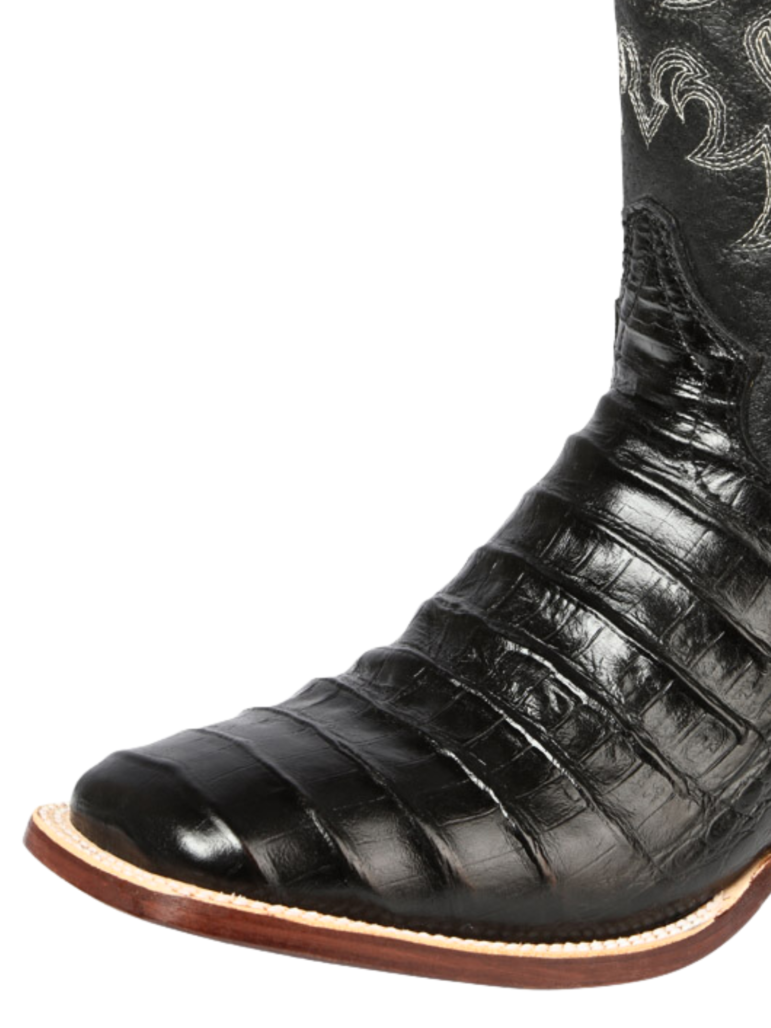Botas Vaqueras Rodeo Imitacion de Caiman Belly Grabado en Piel Vacuno para Hombre 'El Señor de los Cielos' - ID: 44938