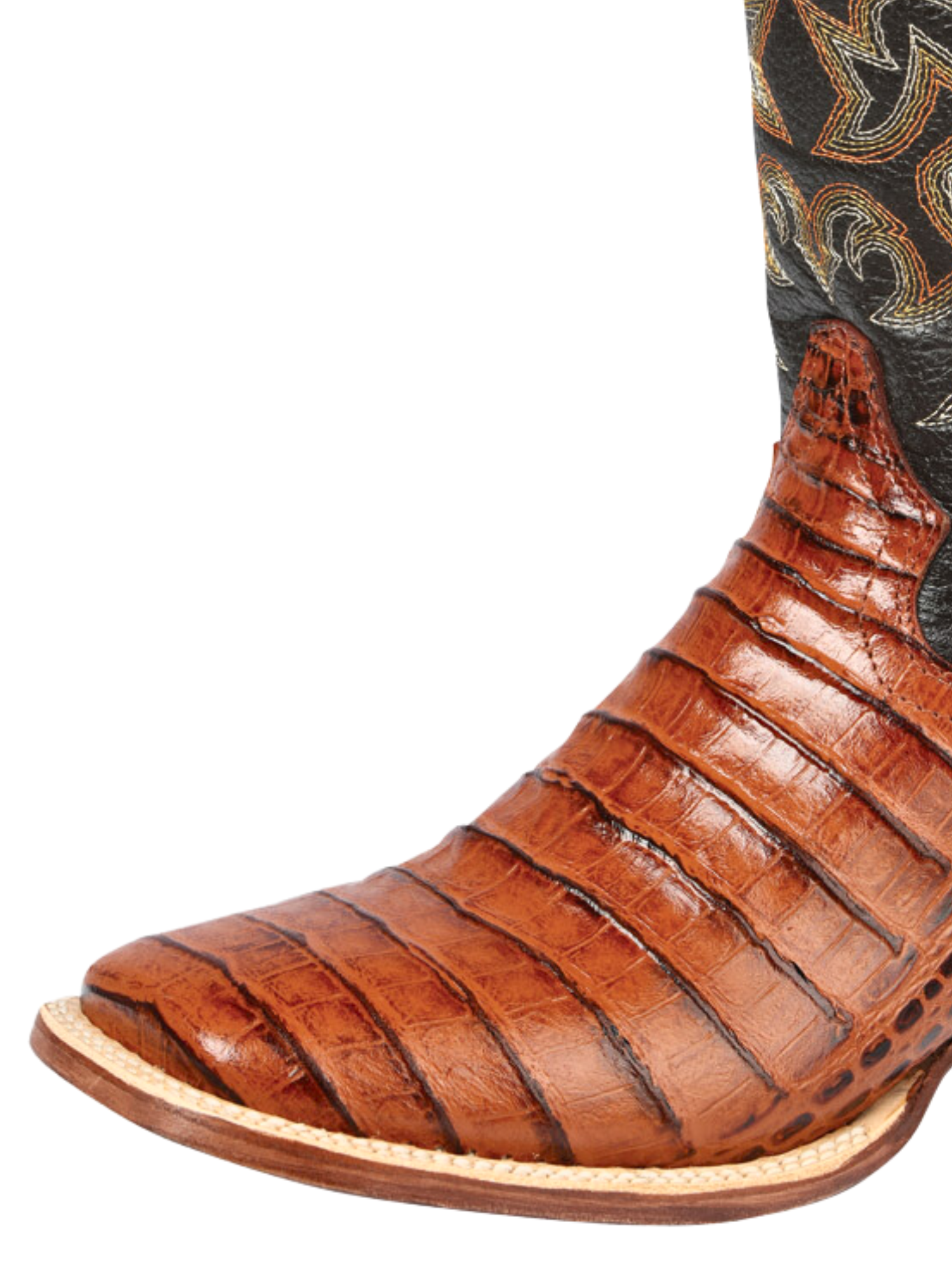 Botas Vaqueras Rodeo Imitacion de Caiman Belly Grabado en Piel Vacuno para Hombre 'El Señor de los Cielos' - ID: 44939