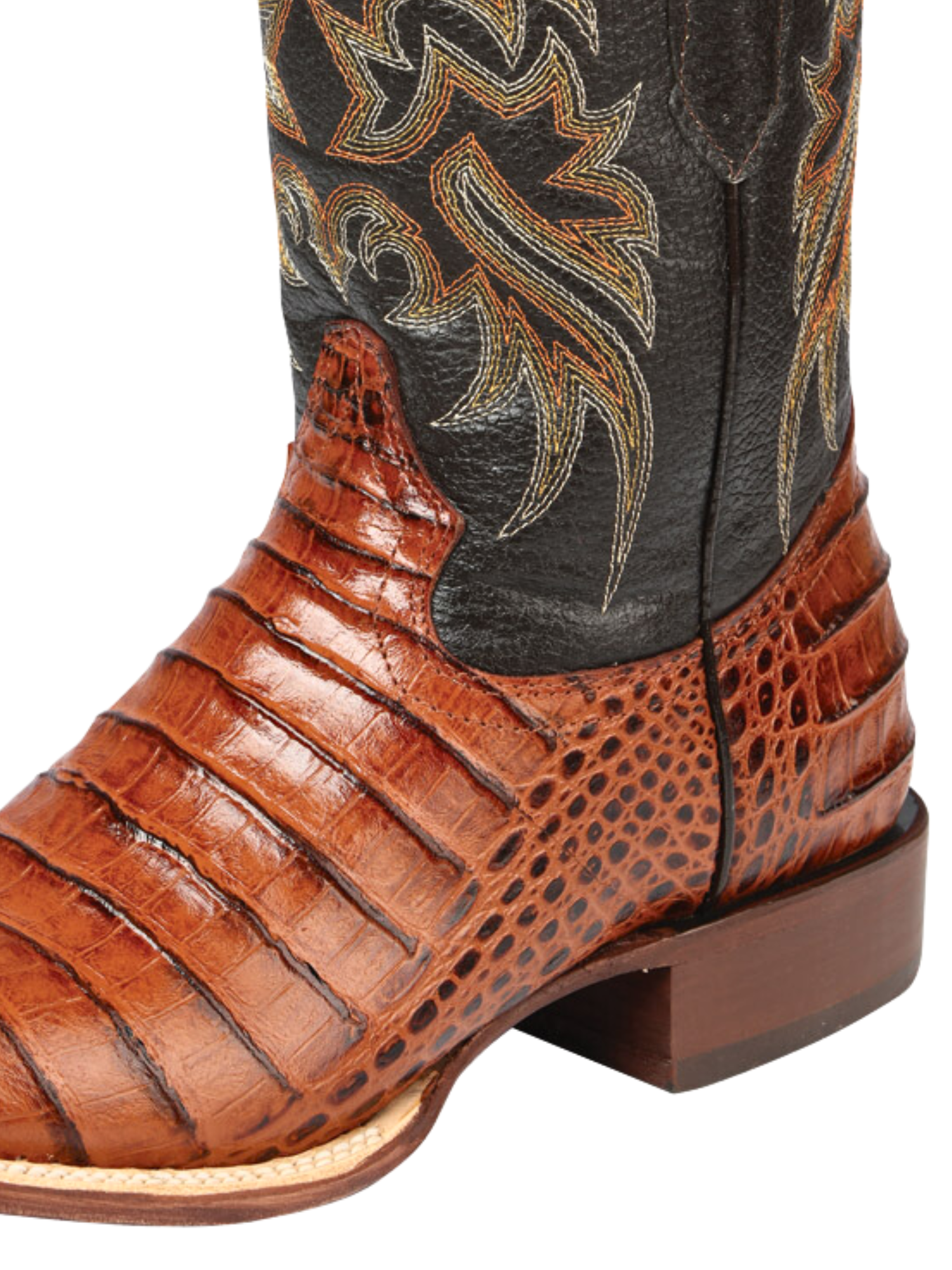 Botas Vaqueras Rodeo Imitacion de Caiman Belly Grabado en Piel Vacuno para Hombre 'El Señor de los Cielos' - ID: 44939