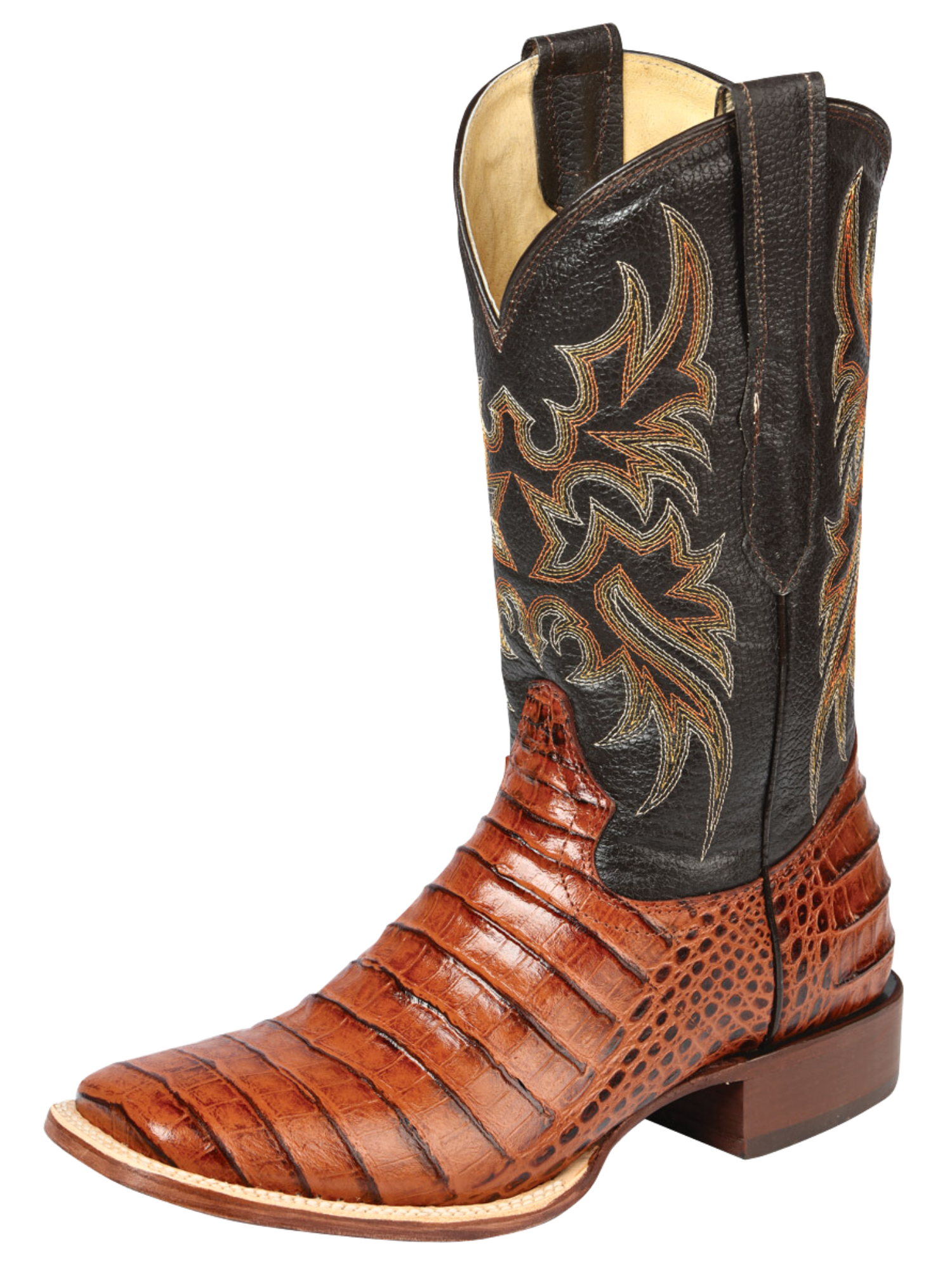 Botas Vaqueras Rodeo Imitacion de Caiman Belly Grabado en Piel Vacuno para Hombre 'El Señor de los Cielos' - ID: 44939