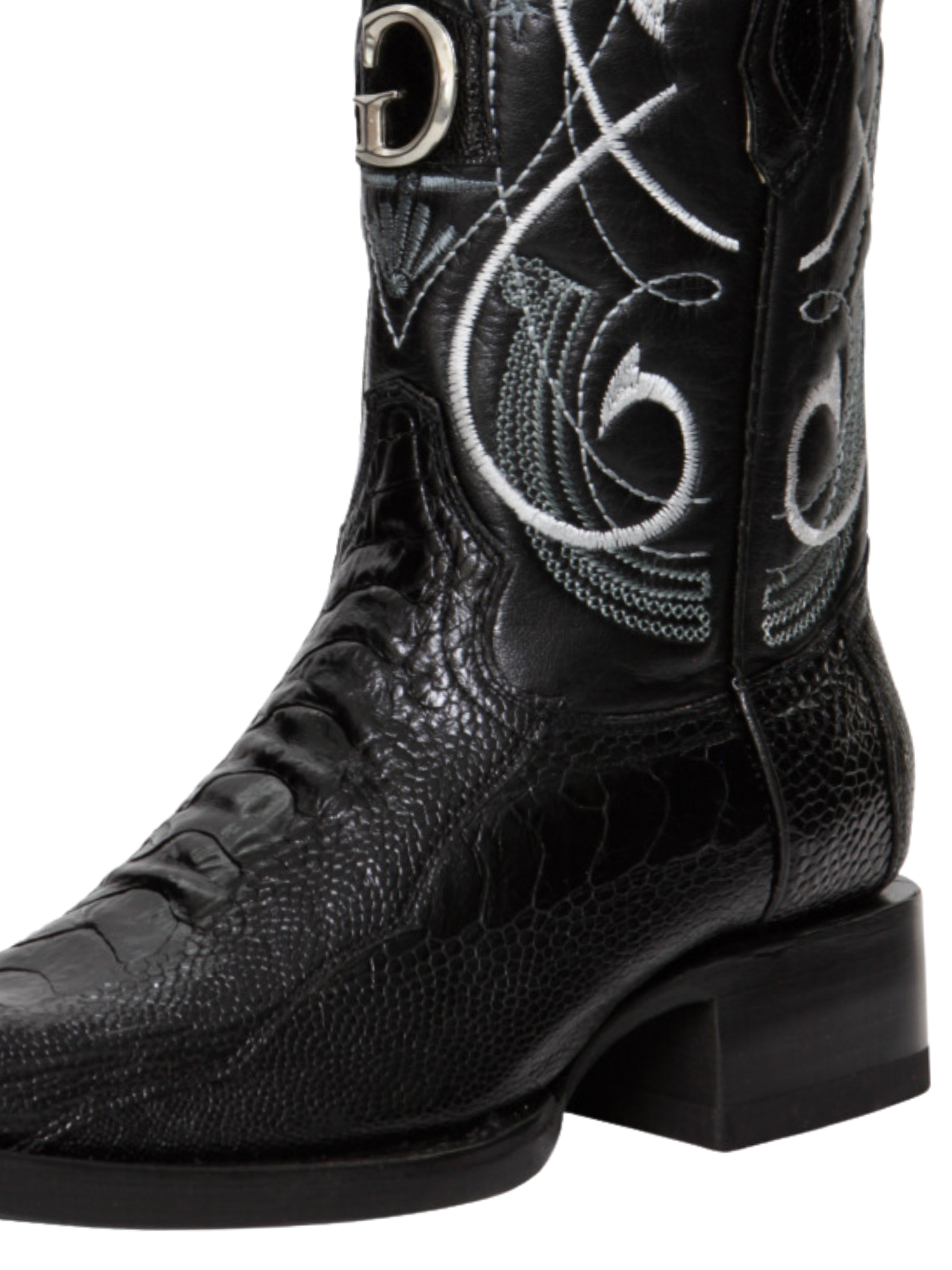 Botas Vaqueras Exoticas de Pata de Avestruz Original para Hombre 'El General' - ID: 45067