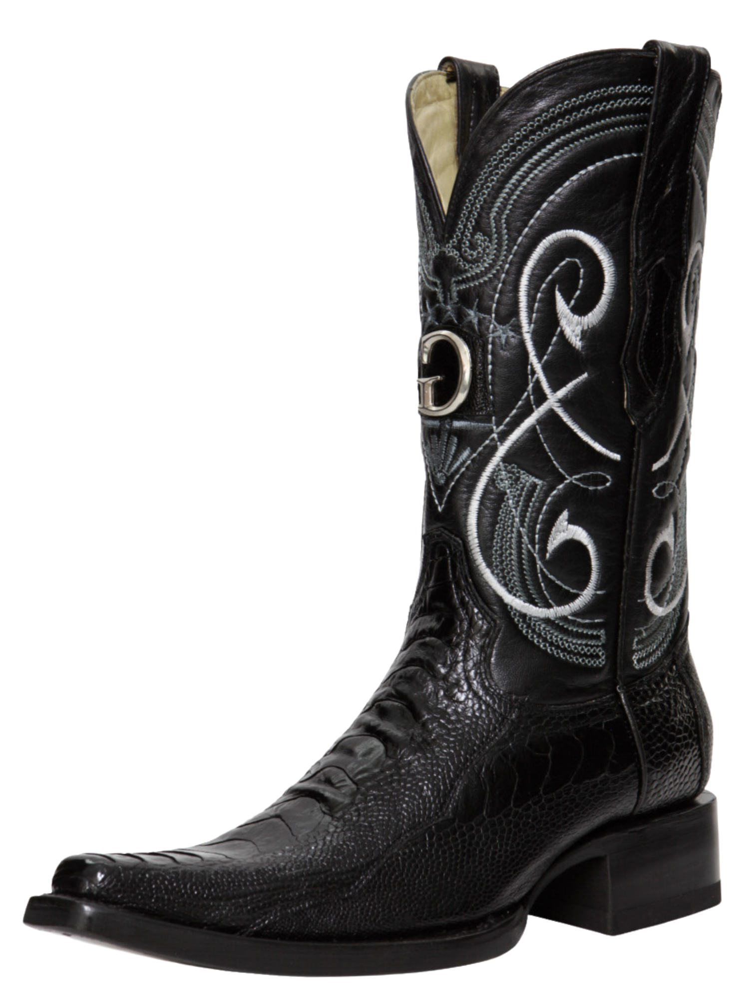 Botas Vaqueras Exoticas de Pata de Avestruz Original para Hombre 'El General' - ID: 45067