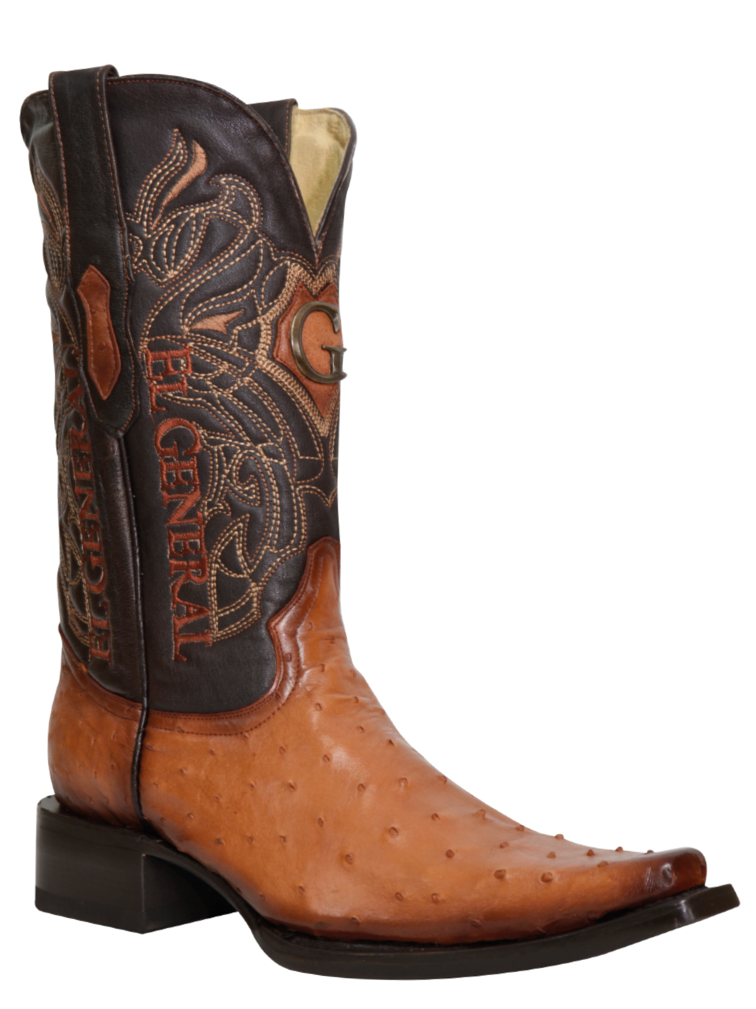 Botas Vaqueras Exoticas de Avestruz Original para Hombre 'El General' - ID: 45077