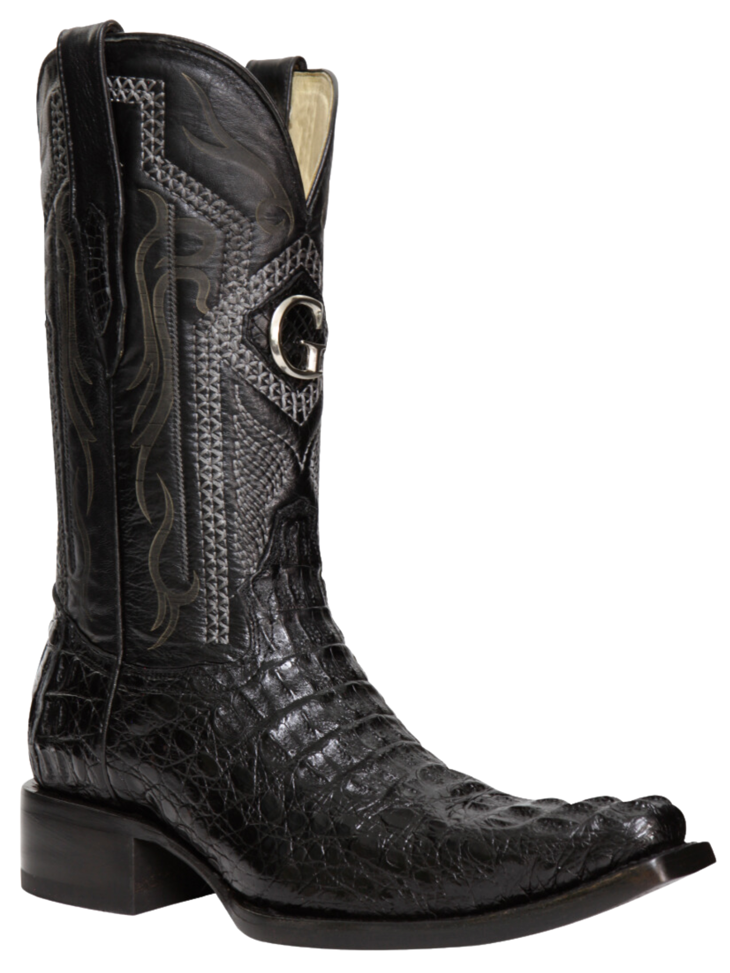 Botas Vaqueras Exoticas de Caiman Nuca Original para Hombre 'El General' - ID: 45081