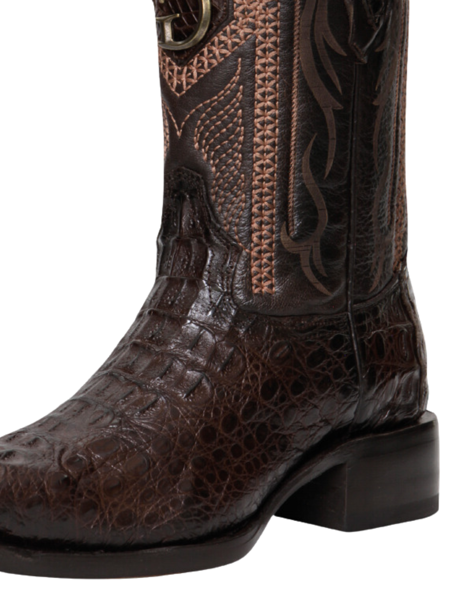 Botas Vaqueras Exoticas de Caiman Nuca Original para Hombre 'El General' - ID: 45082