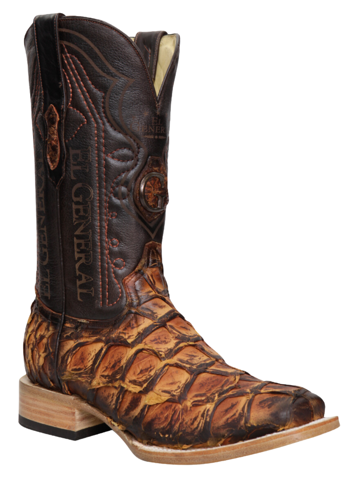 Botas Vaqueras Exoticas de Monster Fish Original para Hombre 'El General' - ID: 45085