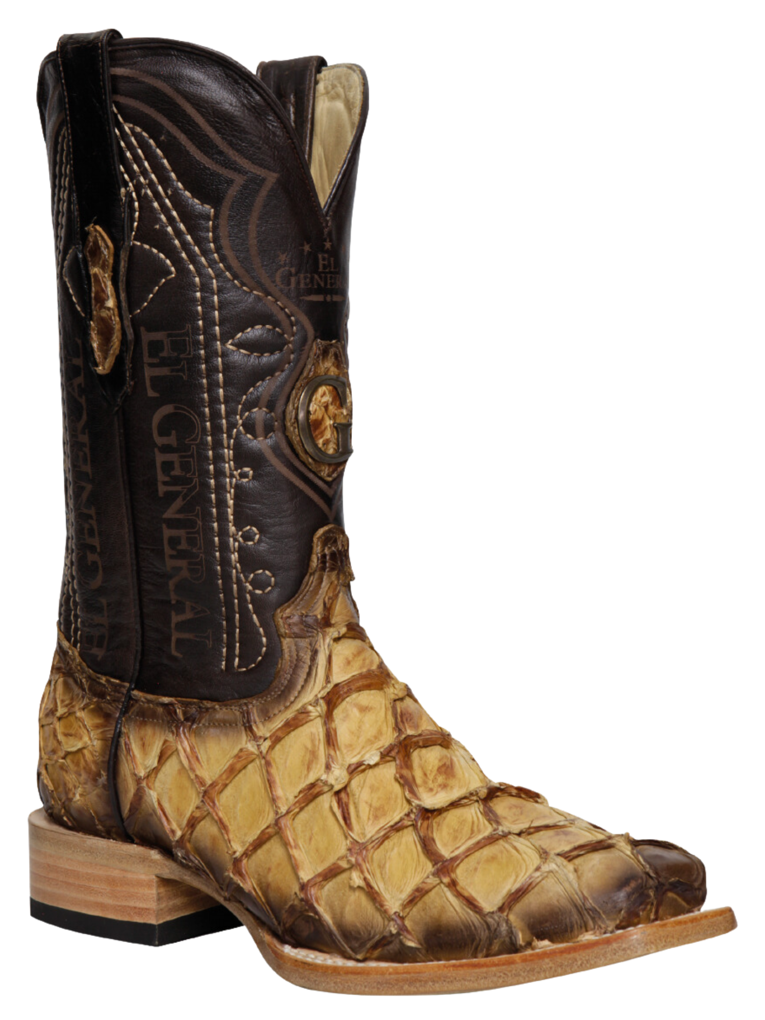 Botas Vaqueras Exoticas de Monster Fish Original para Hombre 'El General' - ID: 45086