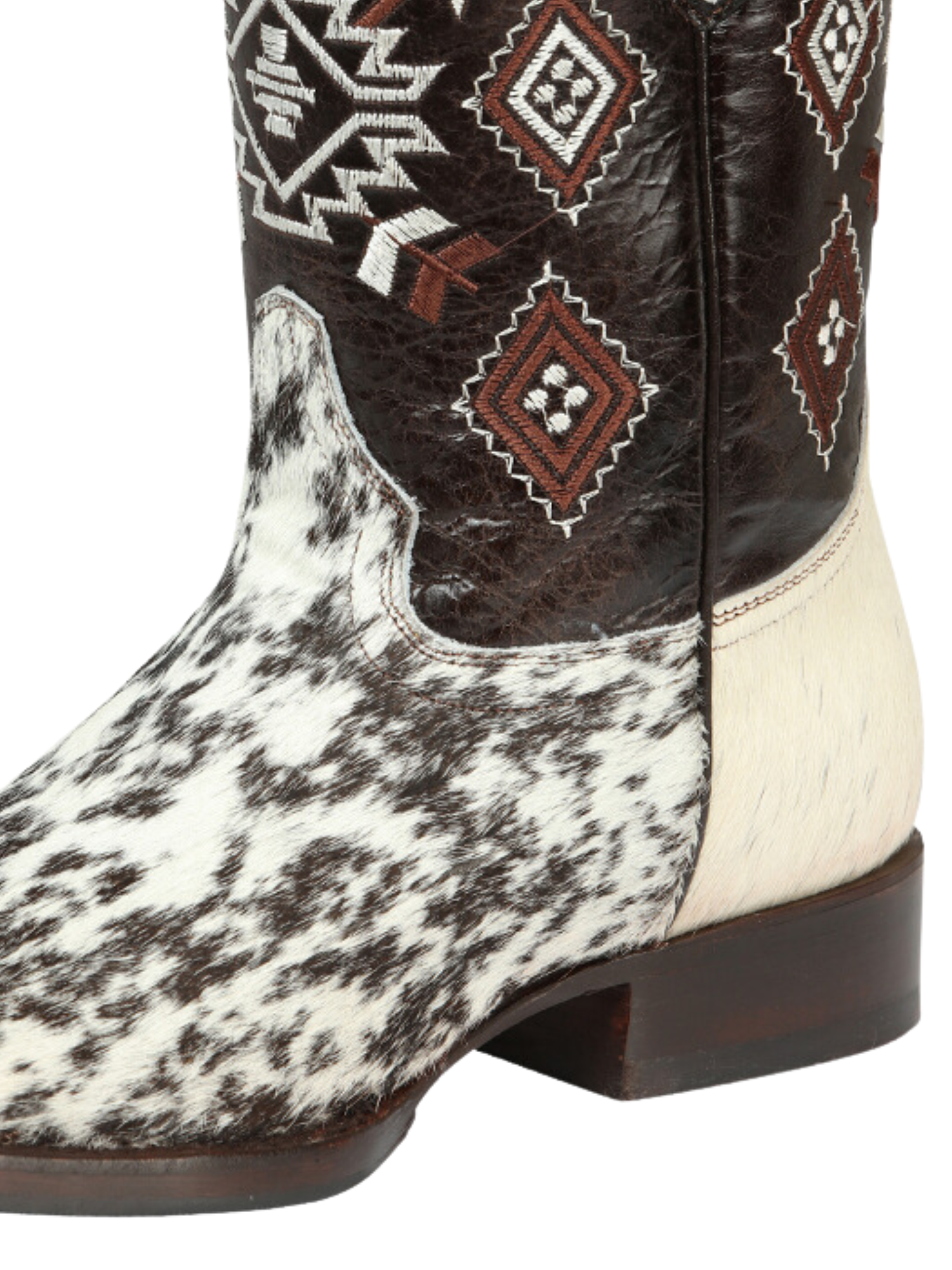 Botas Vaqueras Rodeo Clasicas de Cuero con Pelo de Vaca para Hombre 'El General' - ID: 44862