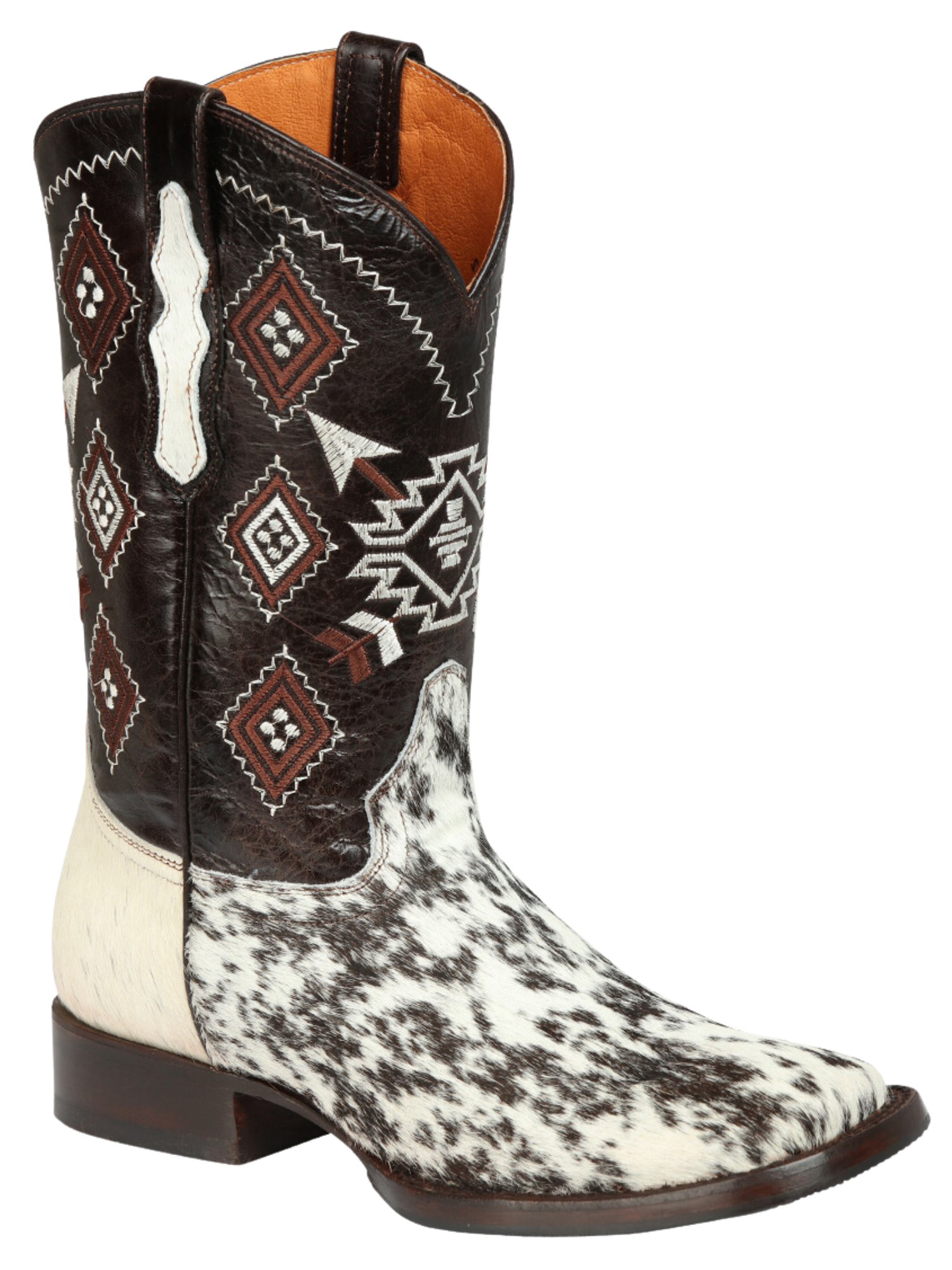 Botas Vaqueras Rodeo Clasicas de Cuero con Pelo de Vaca para Hombre 'El General' - ID: 44862