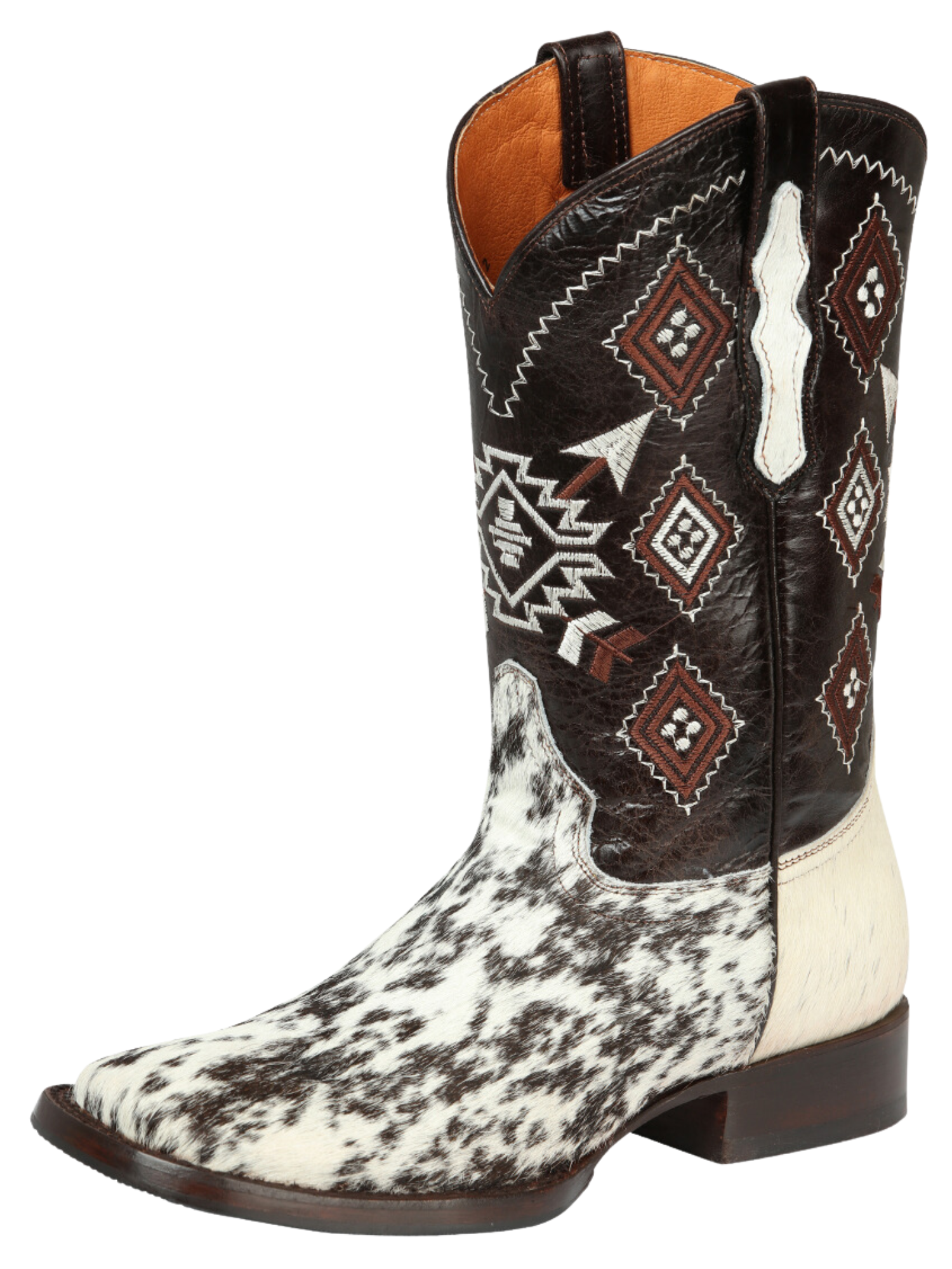Botas Vaqueras Rodeo Clasicas de Cuero con Pelo de Vaca para Hombre 'El General' - ID: 44862