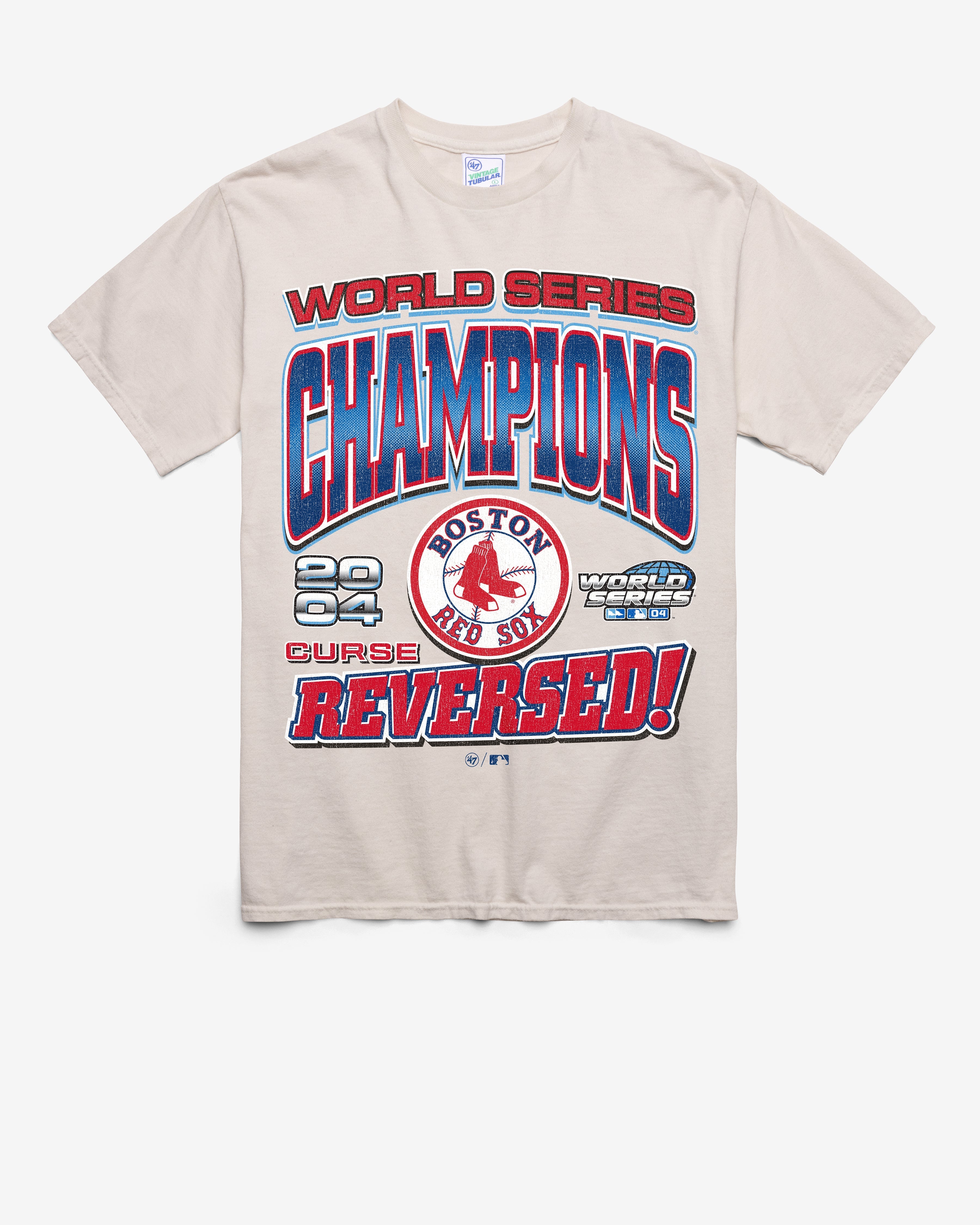BOSTON RED SOX COOPERSTOWN 2004 WORLD SERIES LOCKER VINTAGE '47 TUBULAR TEE