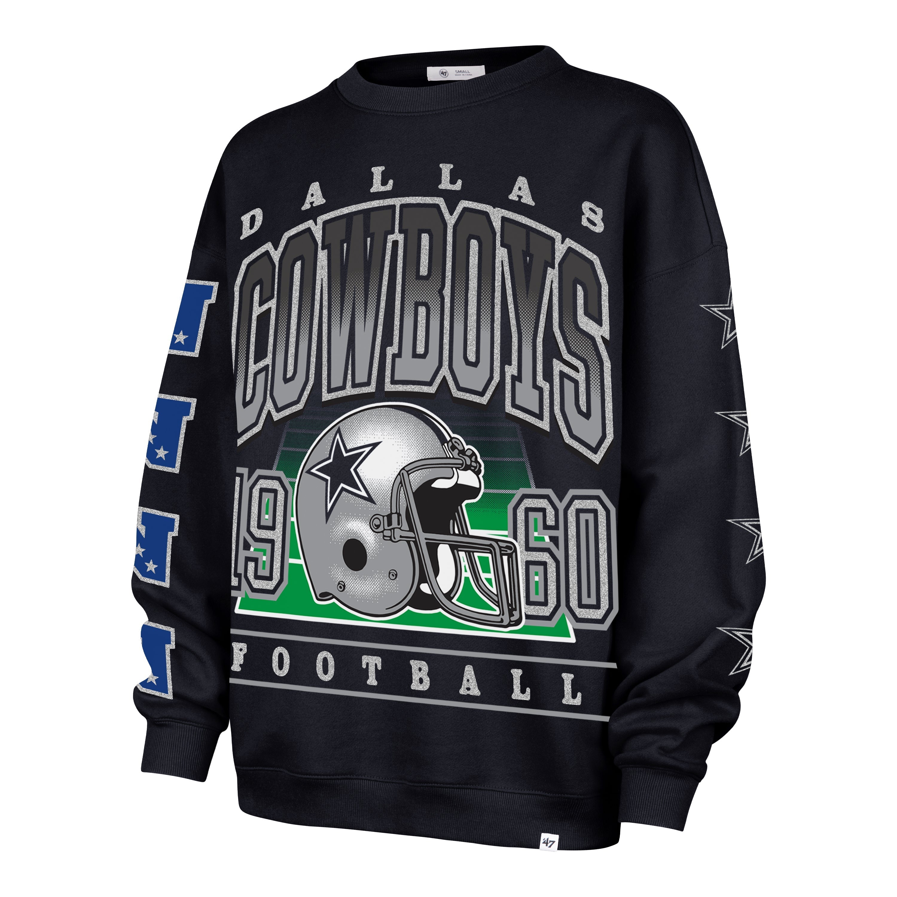 DALLAS COWBOYS GO BIG '47 OVERSIZED CREW WOMENS