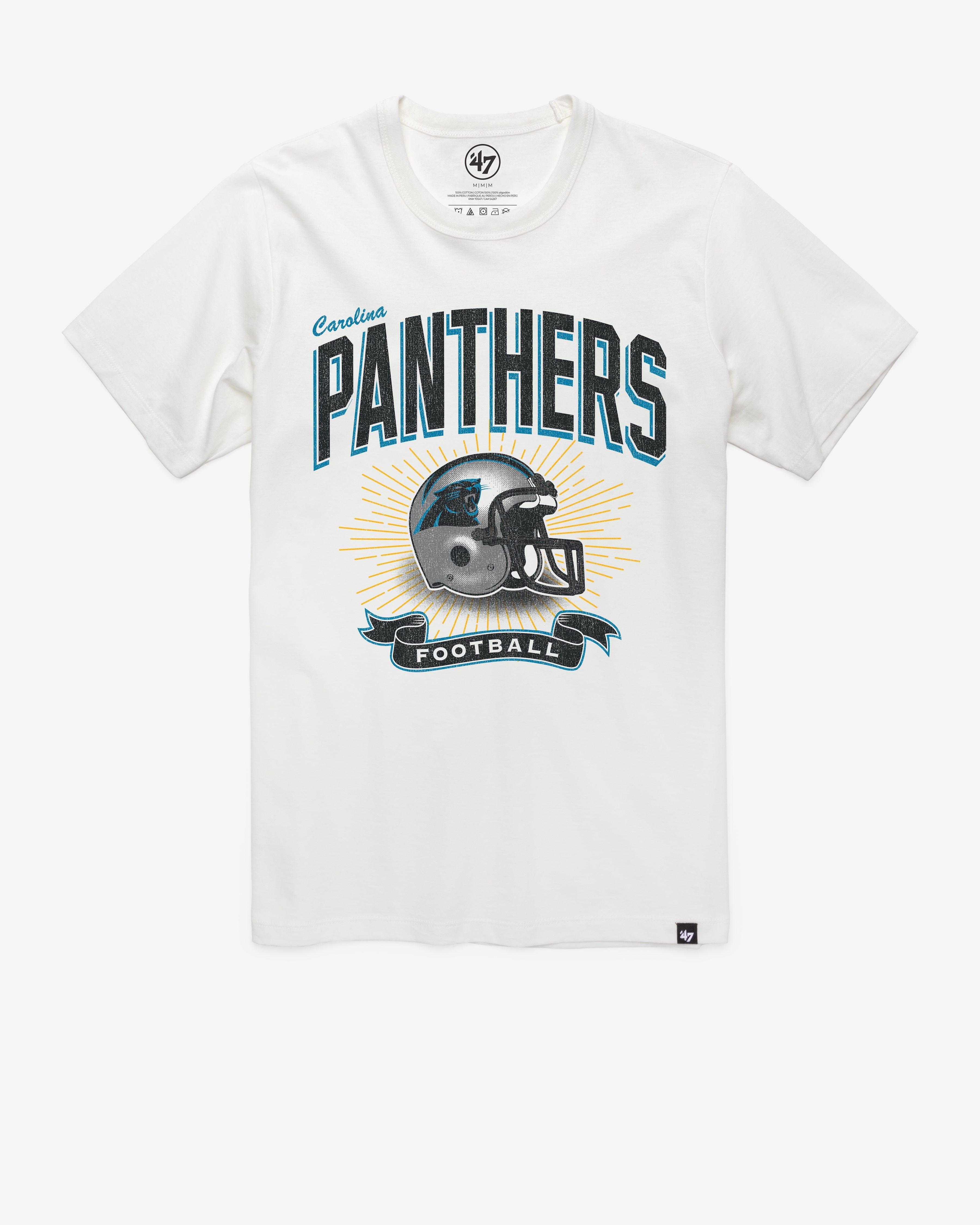 CAROLINA PANTHERS HISTORIC PRIME PLAY '47 FRANKLIN TEE