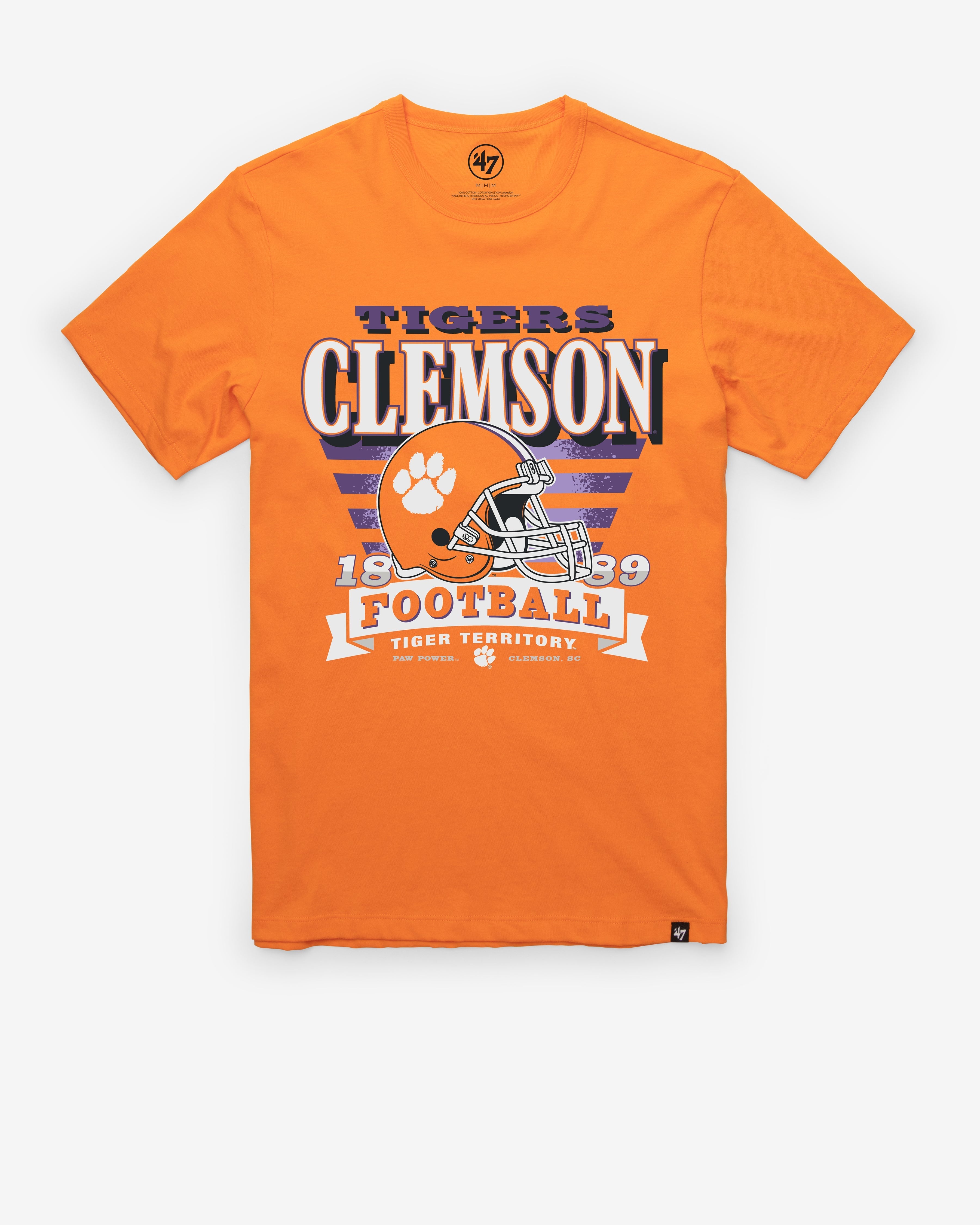 CLEMSON TIGERS STRIPE SPLASH '47 FRANKLIN TEE