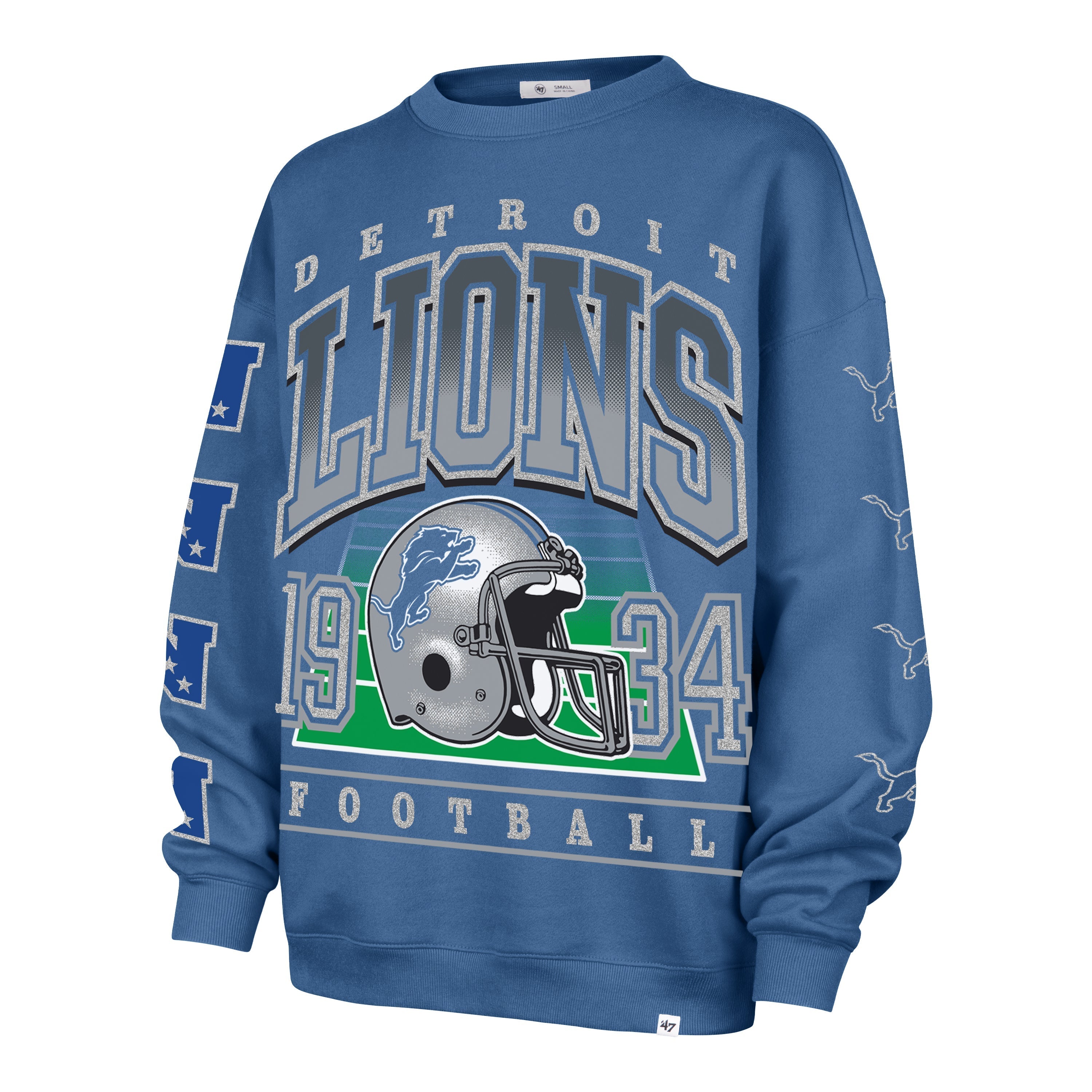 DETROIT LIONS GO BIG '47 OVERSIZED CREW WOMENS