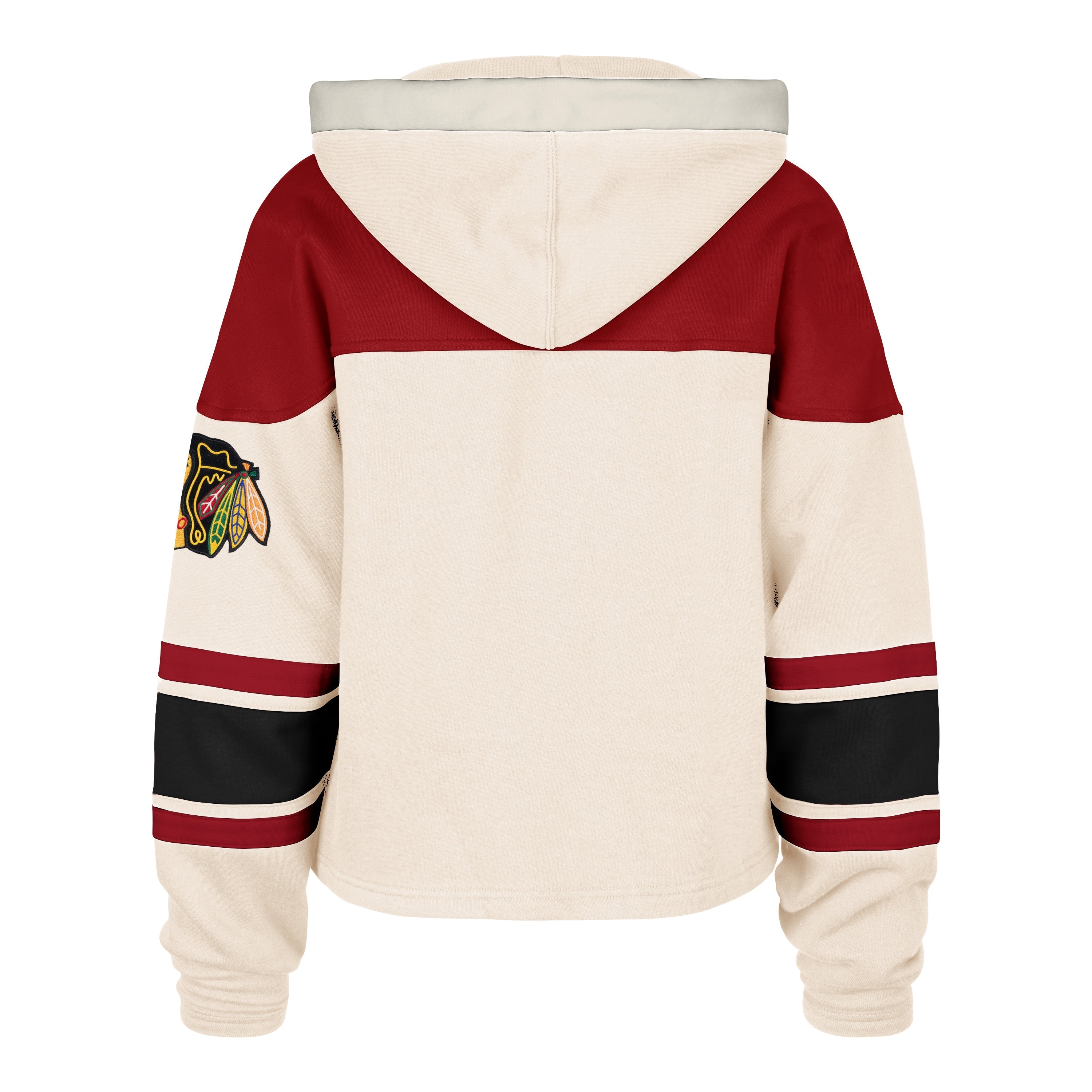 CHICAGO BLACKHAWKS SHOT BLOCK CROPPED '47 SUPERIOR LACER HOOD WOMENS