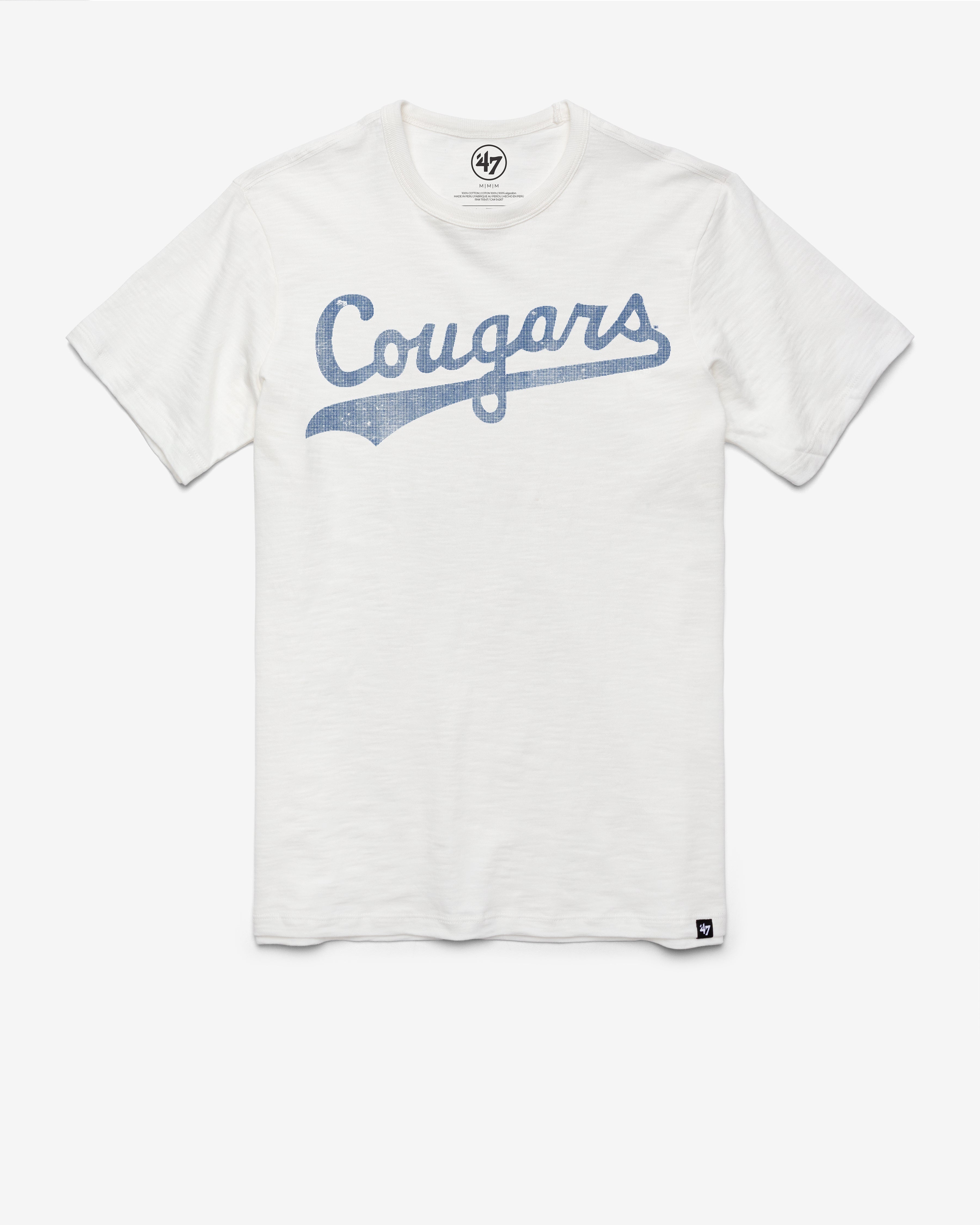 BRIGHAM YOUNG COUGARS VINTAGE GRIT WORDMARK '47 SCRUM TEE