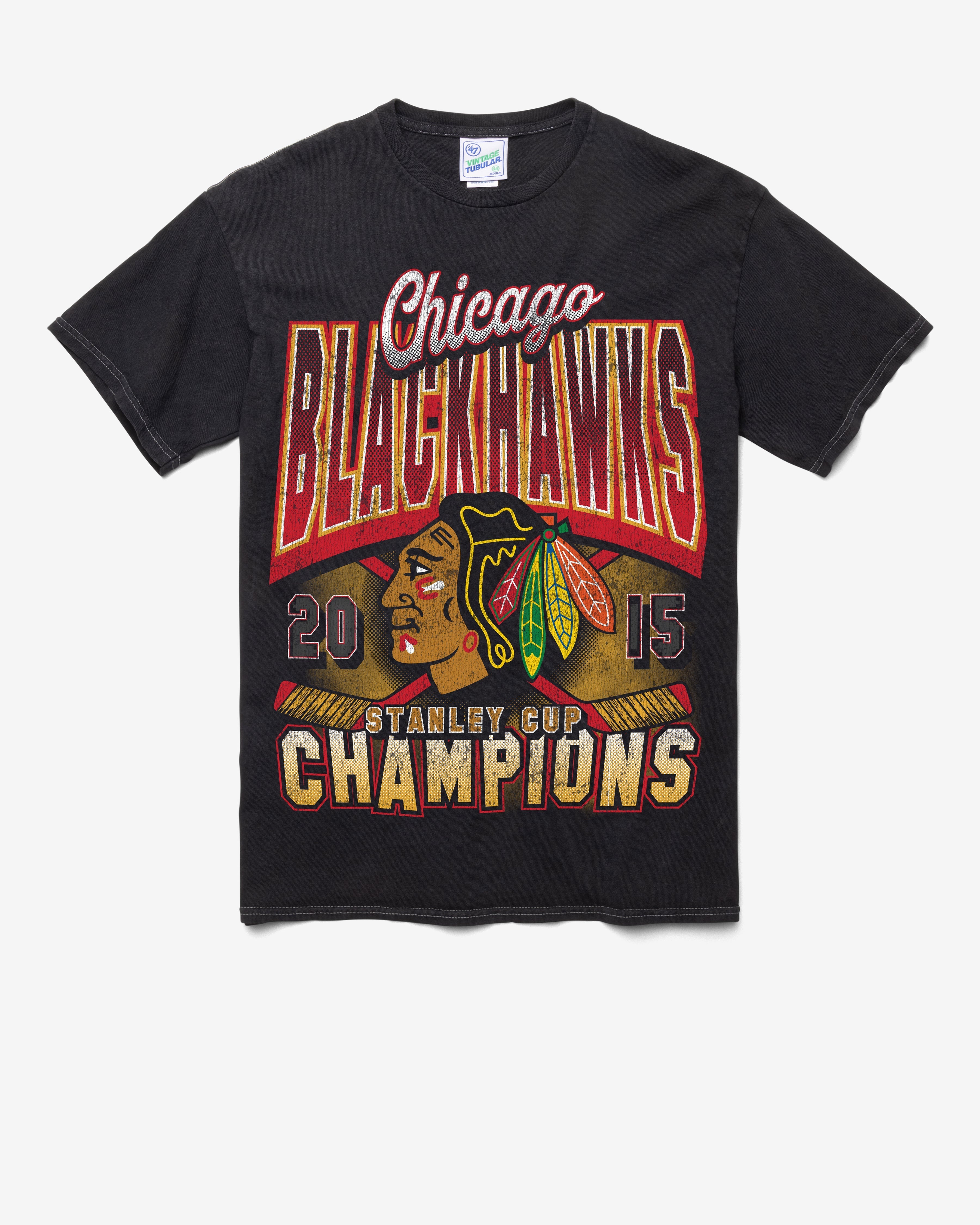 CHICAGO BLACKHAWKS VINTAGE STANLEY LOCKER VINTAGE '47 TUBULAR TEE