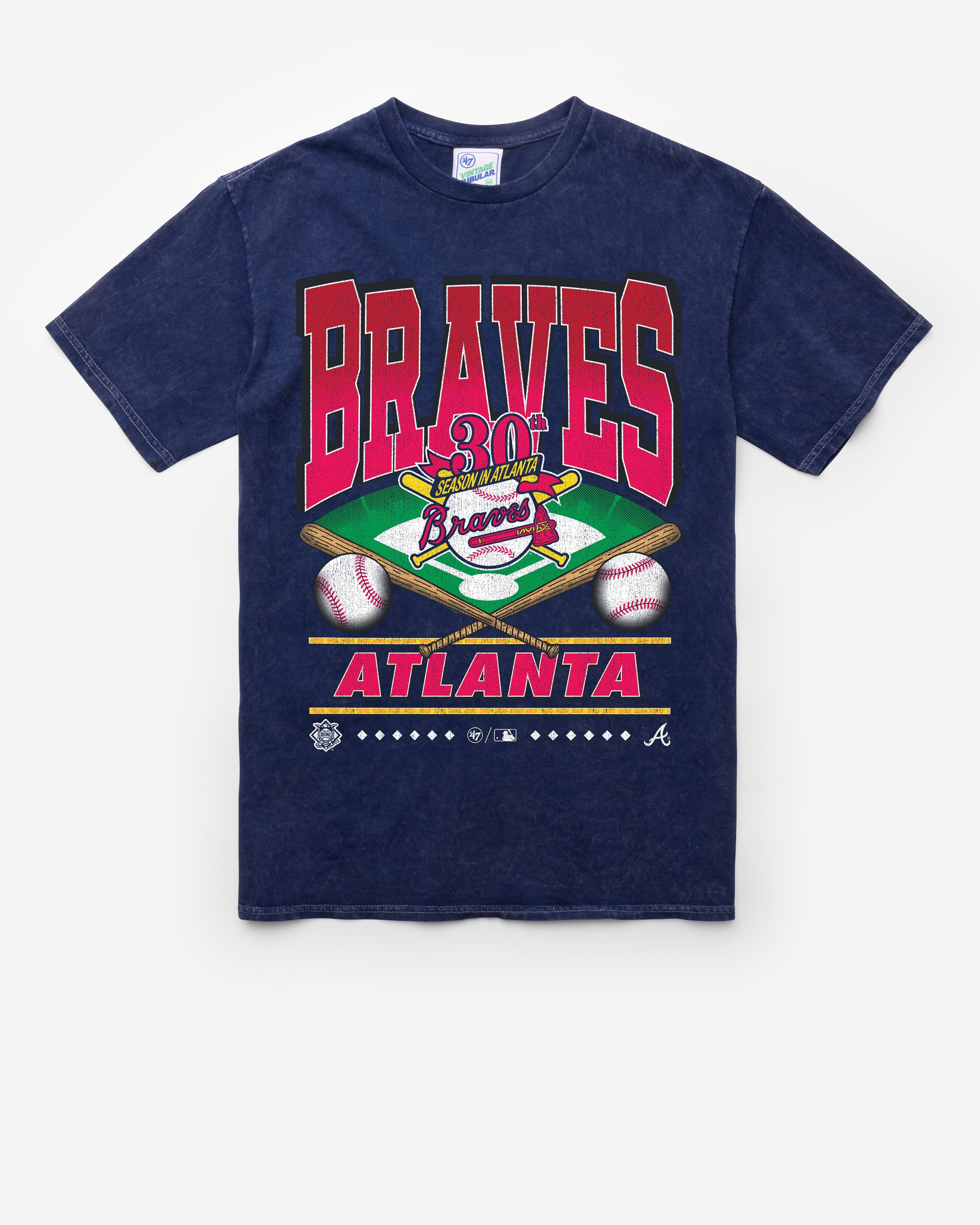 ATLANTA BRAVES COOPERSTOWN STRAIGHT SHOT VINTAGE '47 TUBULAR TEE