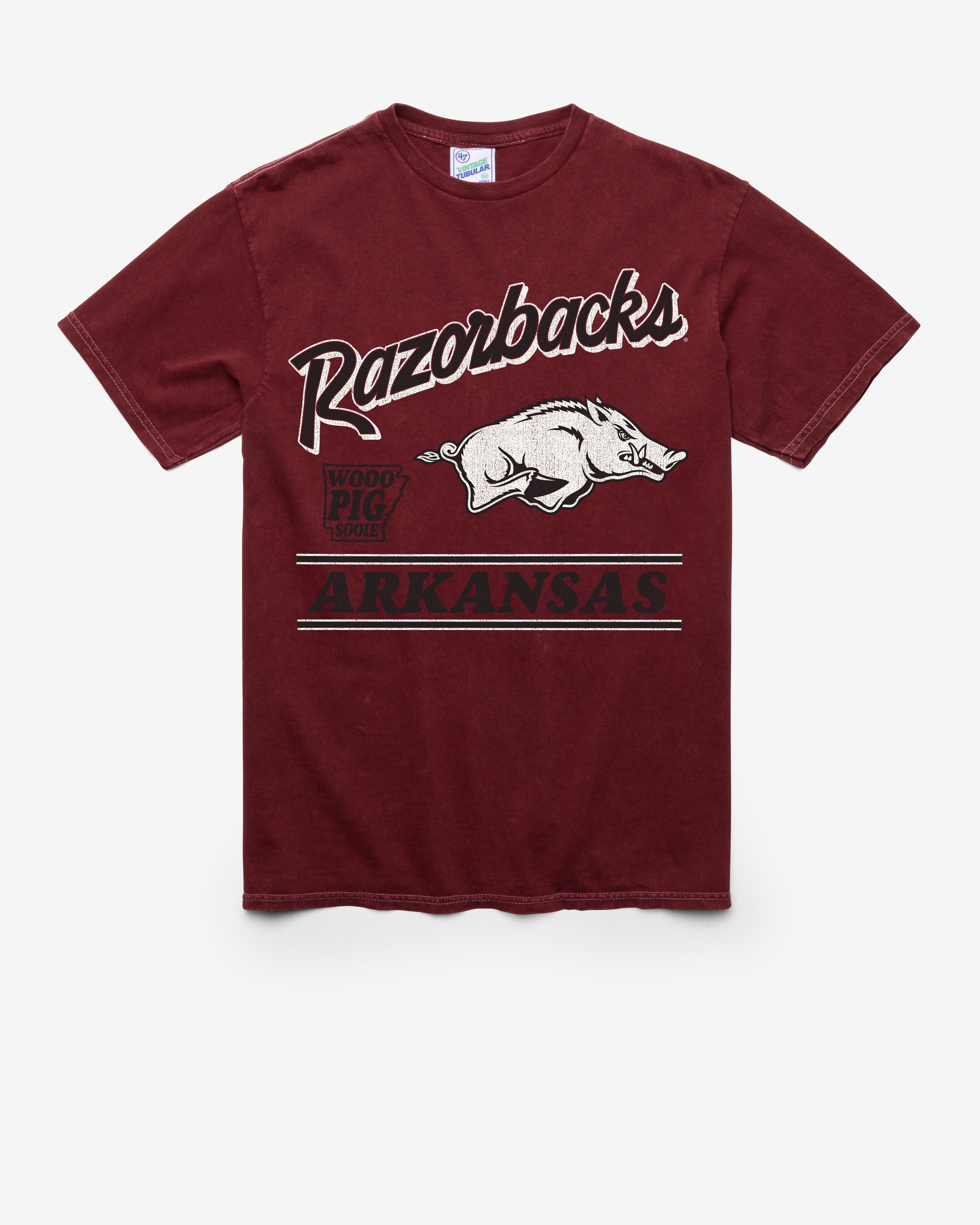 ARKANSAS RAZORBACKS FLY BY VINTAGE '47 TUBULAR TEE