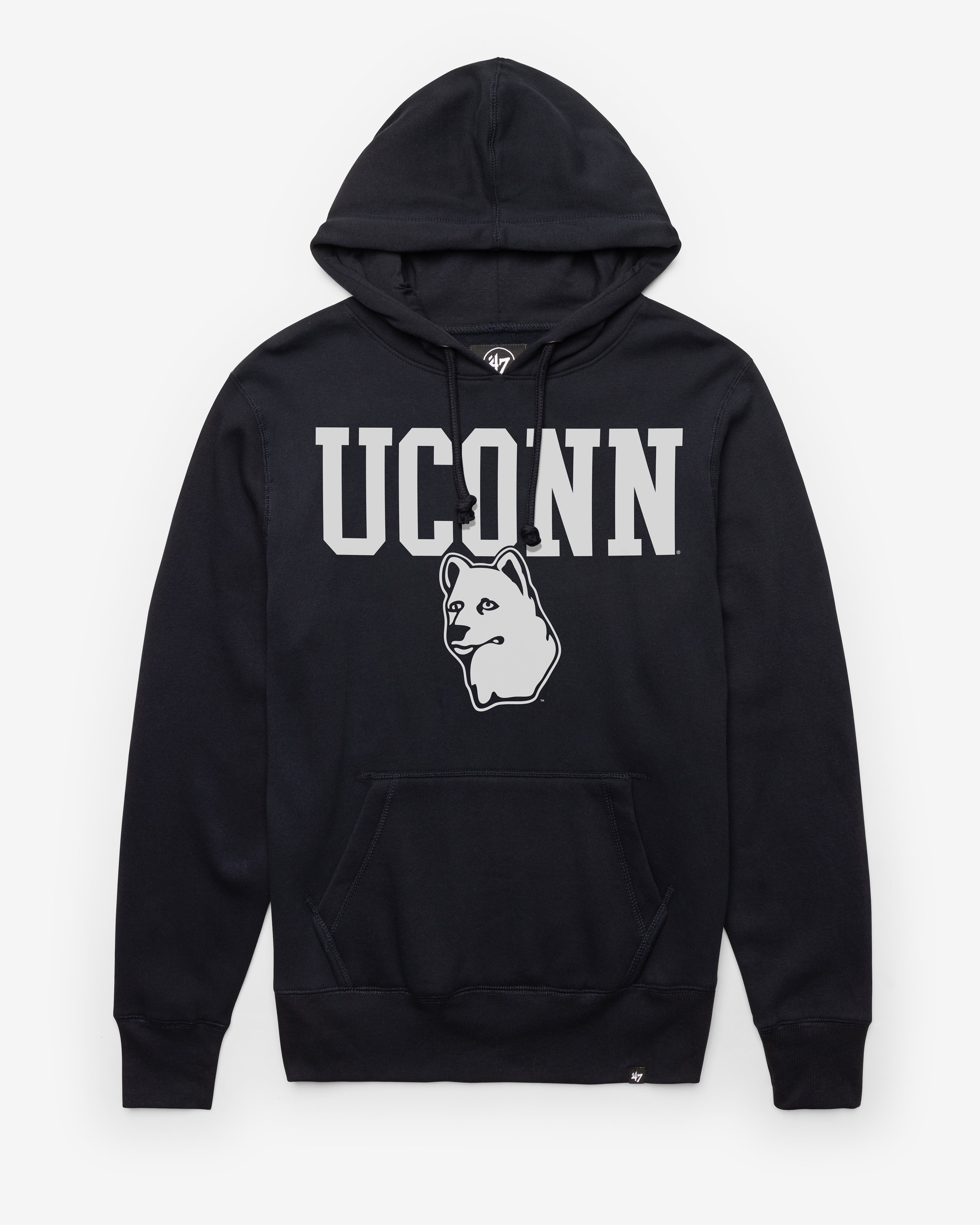 CONNECTICUT HUSKIES UCONN VINTAGE STRAIGHT BLOCK '47 HEADLINE HOOD