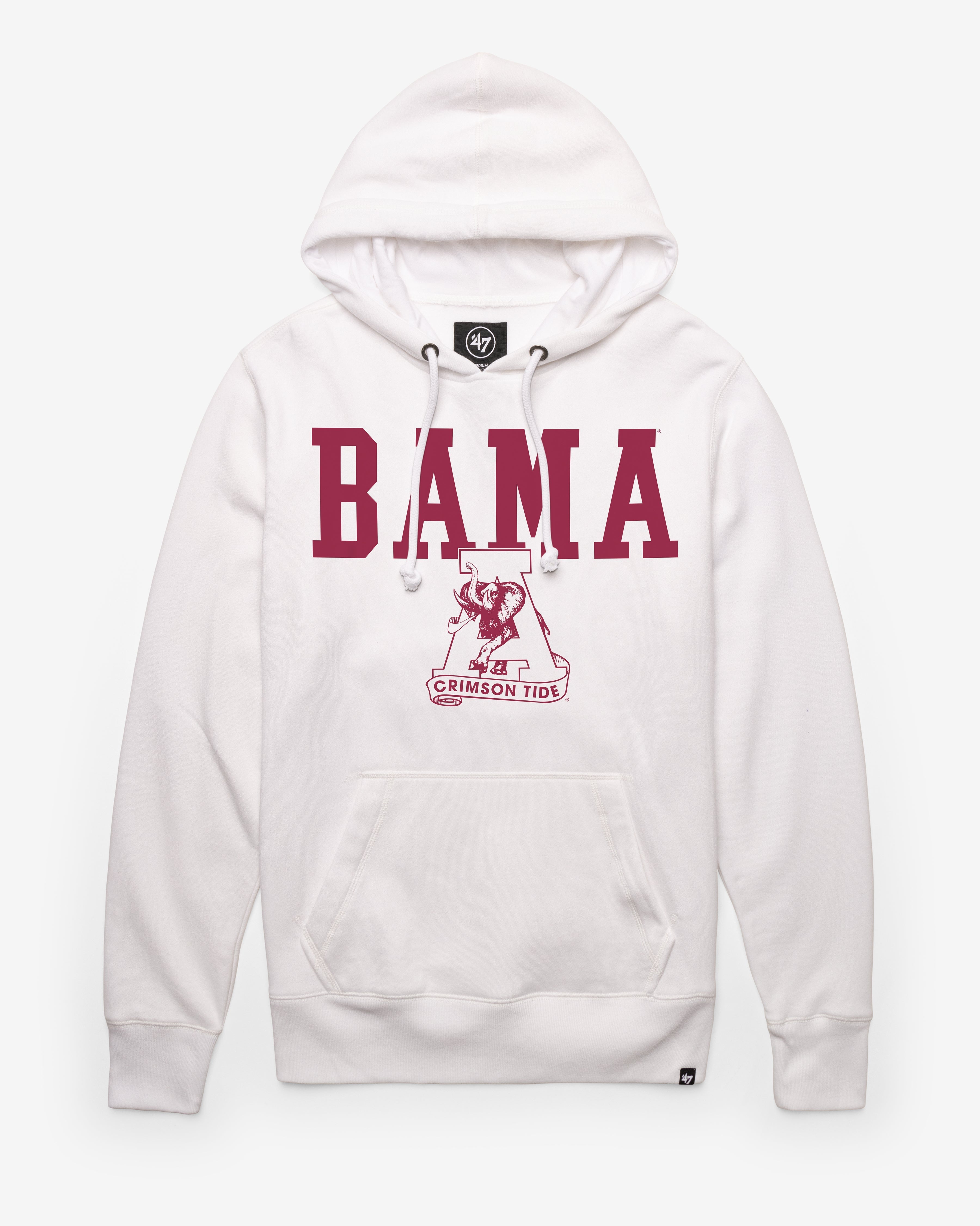 ALABAMA CRIMSON TIDE VINTAGE STRAIGHT BLOCK '47 HEADLINE HOOD