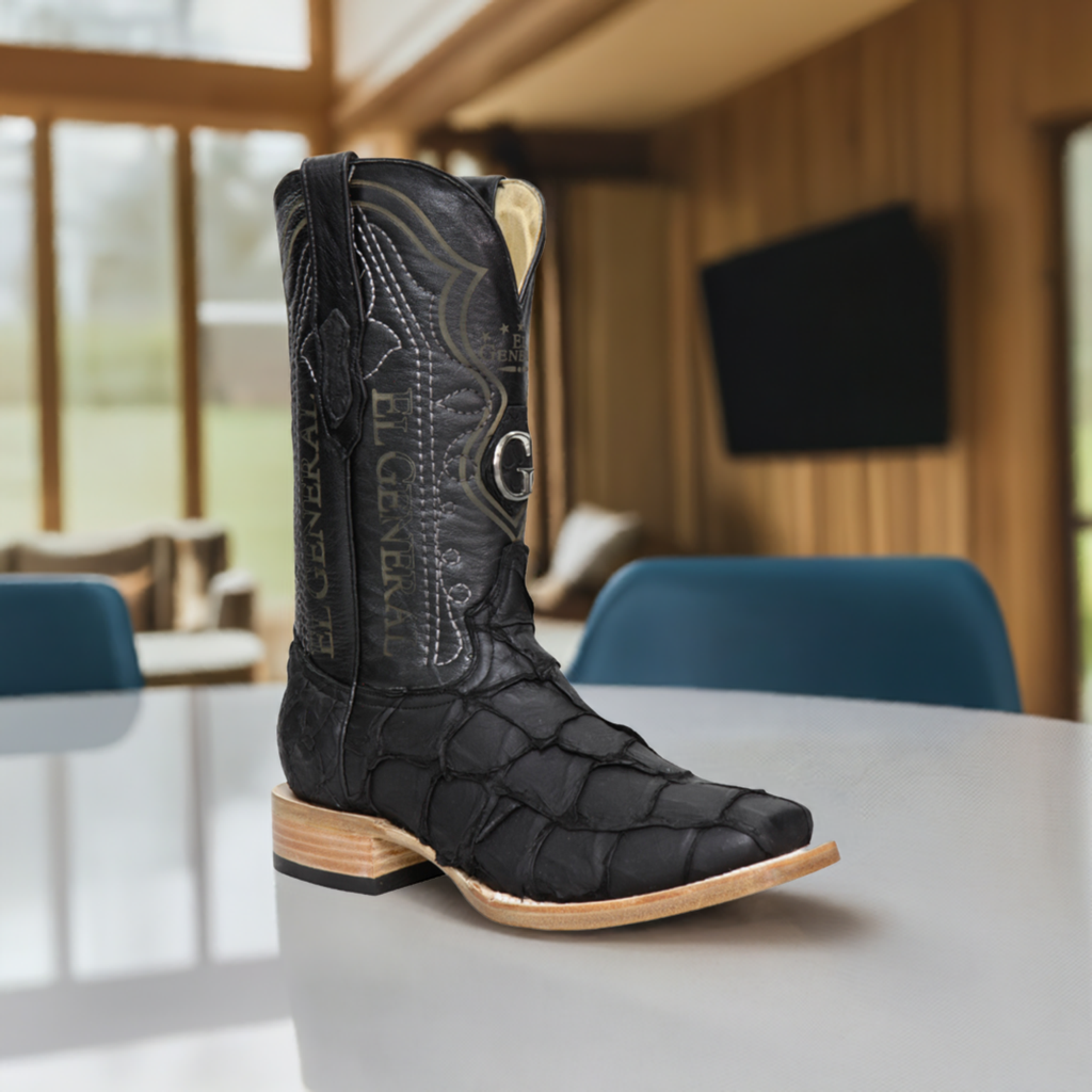 Botas Vaqueras Exoticas de Monster Fish Original para Hombre 'El General' - ID: 45083