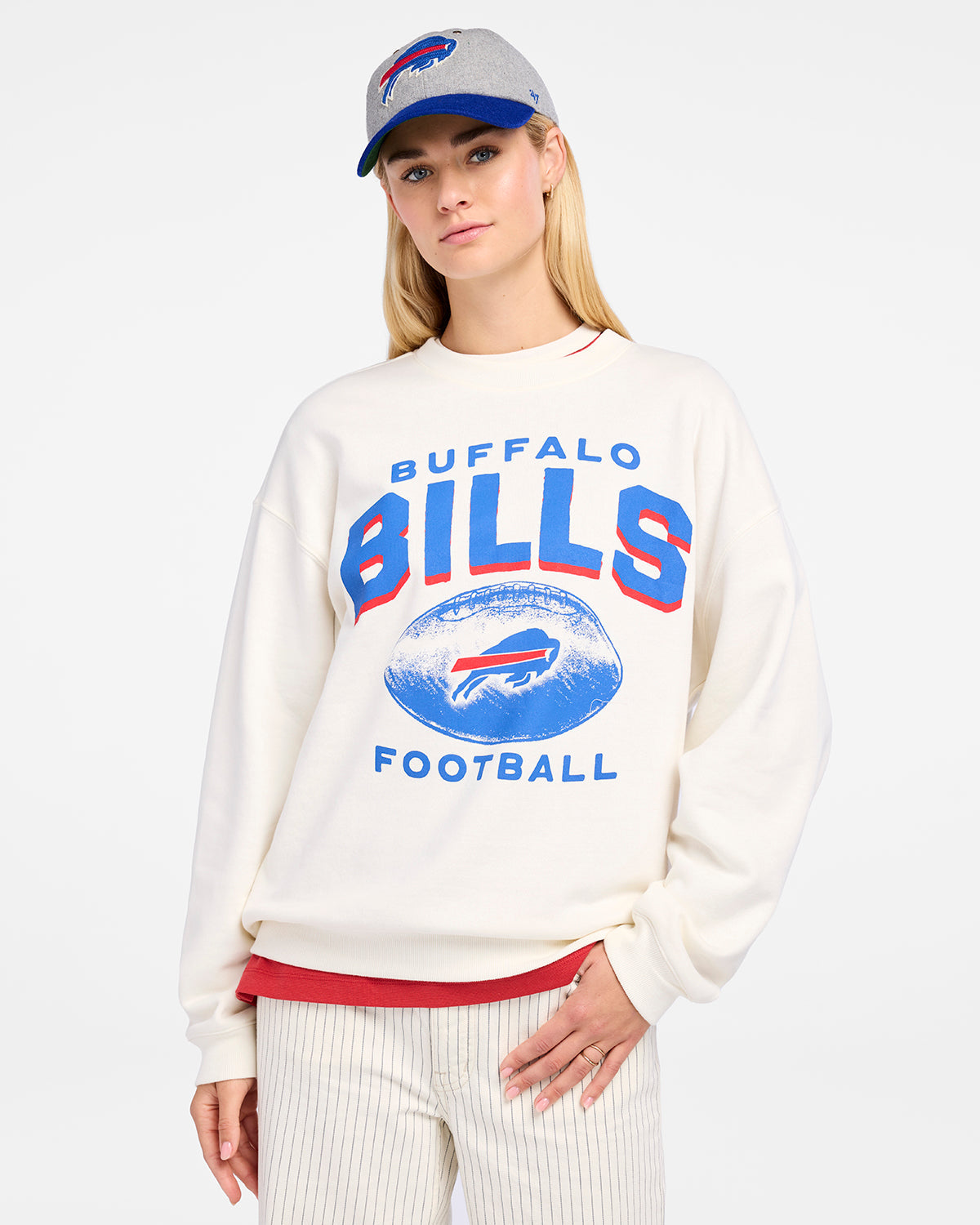 BUFFALO BILLS ARCH CLOUD '47 OVERSIZED CREW WOMENS