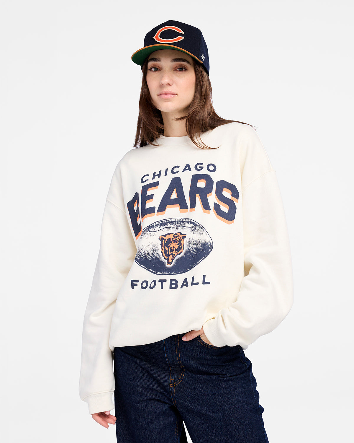 CHICAGO BEARS ARCH CLOUD '47 OVERSIZED CREW WOMENS