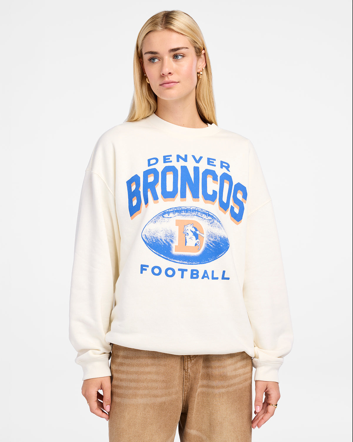 DENVER BRONCOS HISTORIC ARCH CLOUD '47 OVERSIZED CREW WOMENS