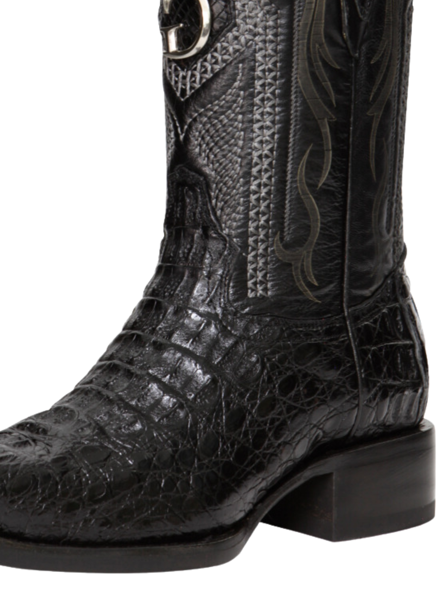 Botas Vaqueras Exoticas de Caiman Nuca Original para Hombre 'El General' - ID: 45081