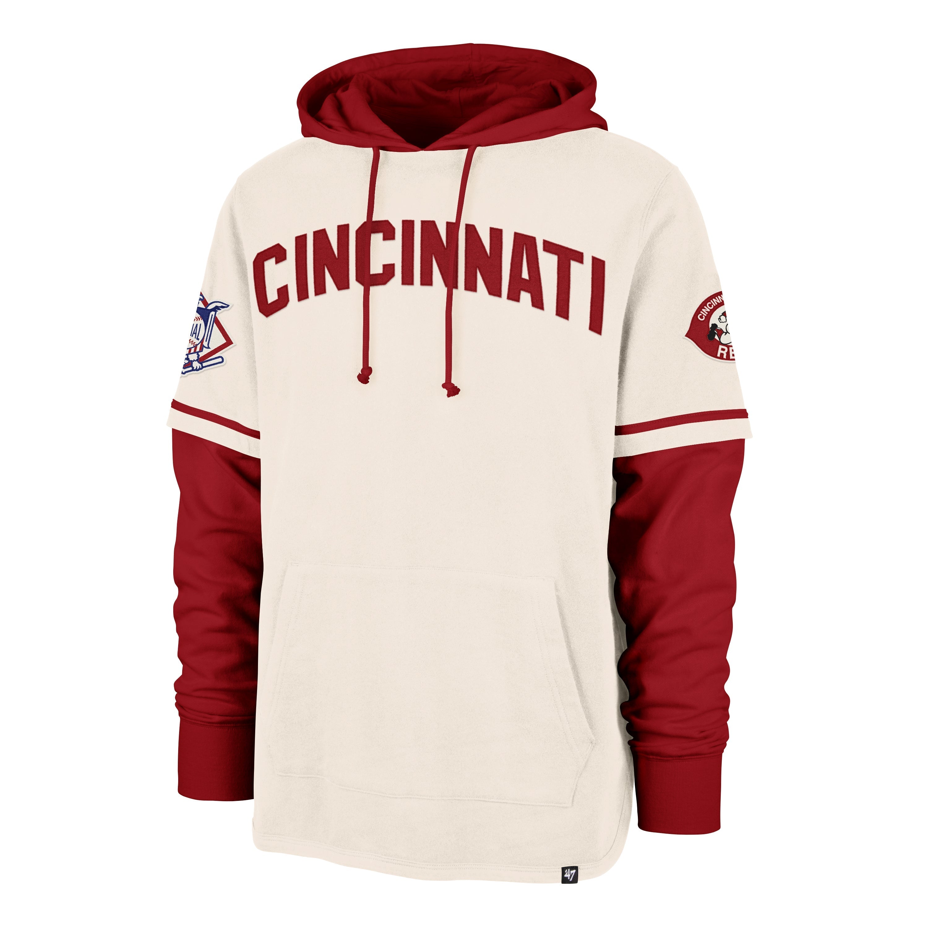 CINCINNATI REDS COOPERSTOWN TRIFECTA '47 SHORTSTOP PULLOVER HOOD