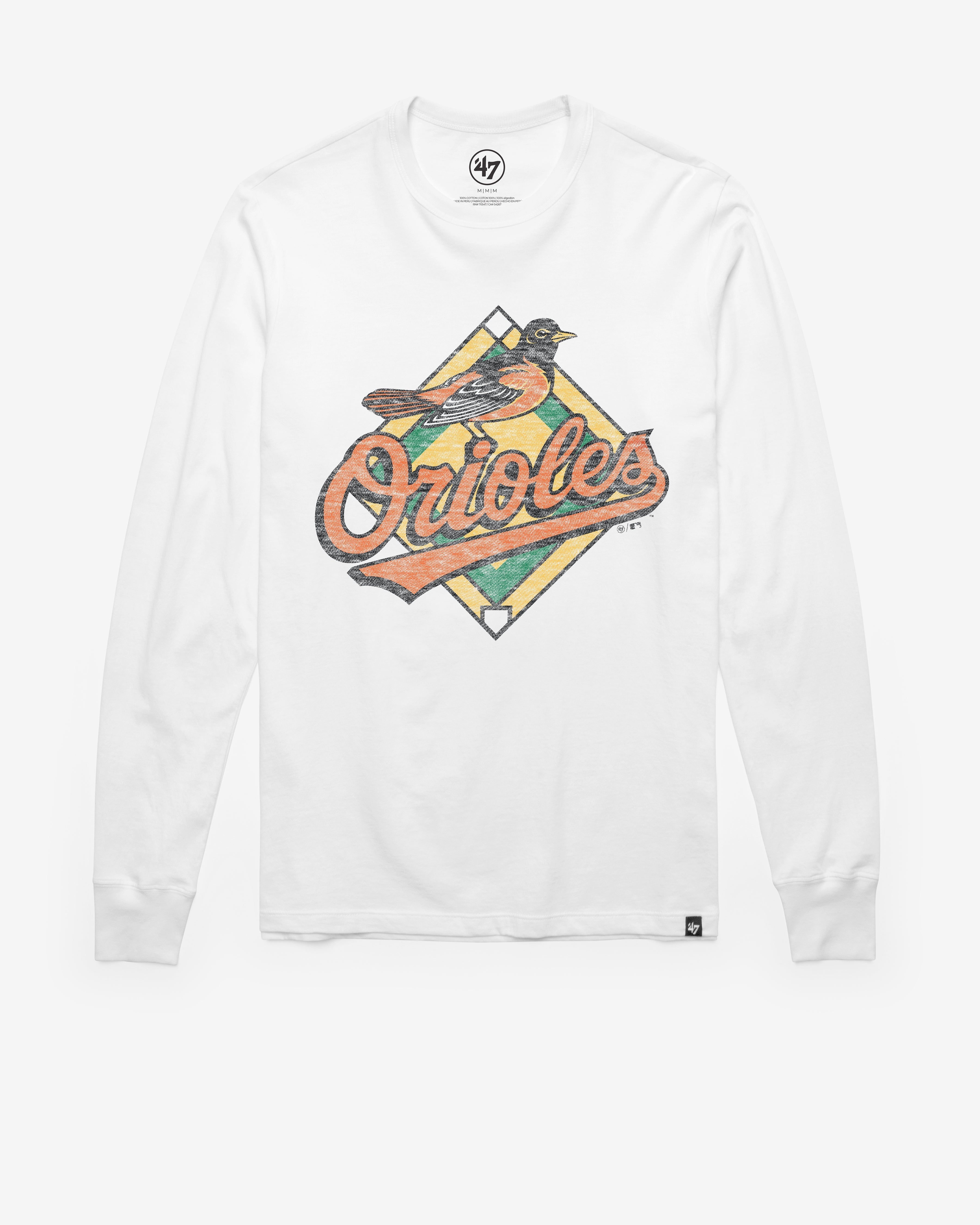 BALTIMORE ORIOLES COOPERSTOWN PREMIER '47 FRANKLIN LONG SLEEVE TEE
