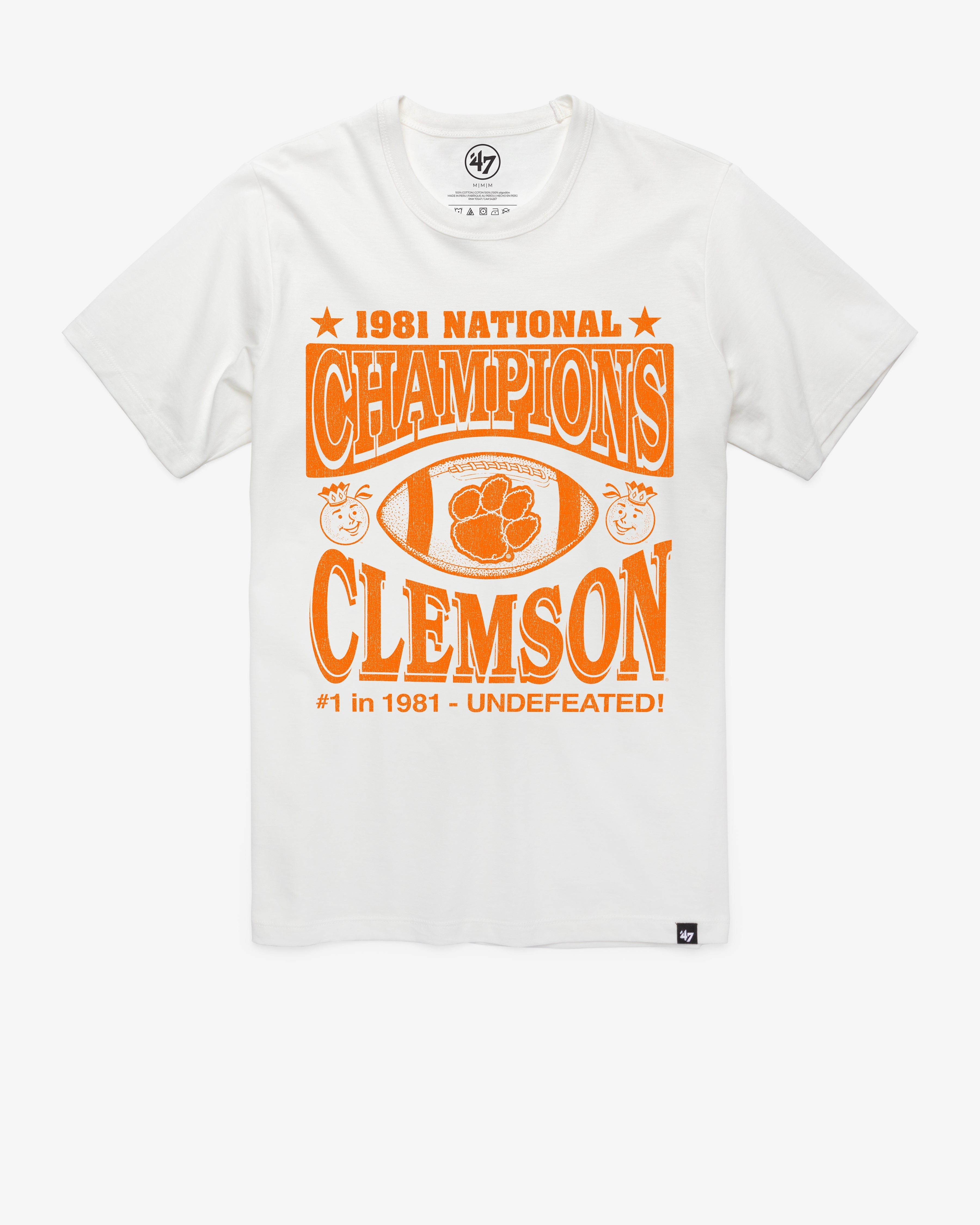 CLEMSON TIGERS MONOCHROME '47 FRANKLIN TEE