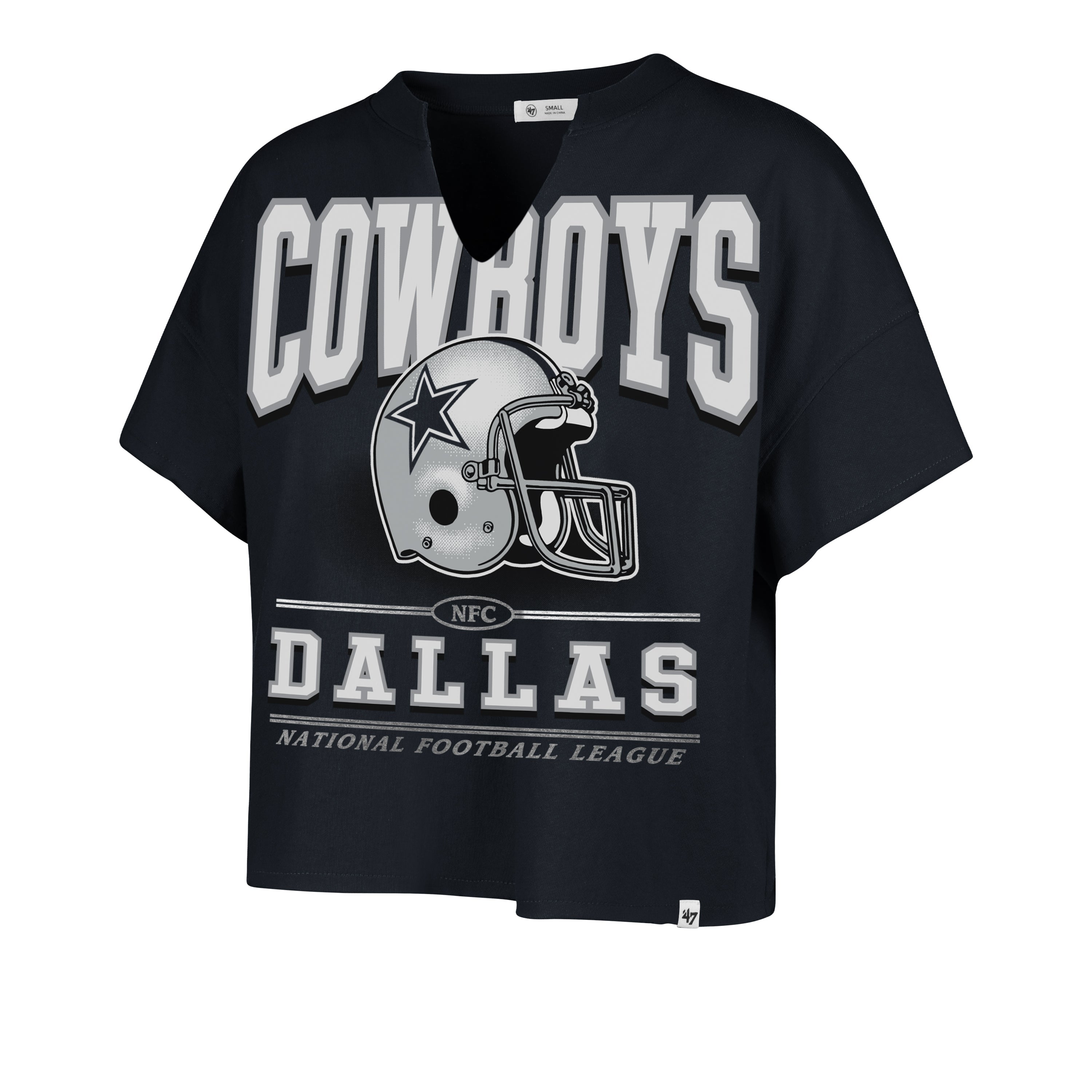 DALLAS COWBOYS ELATION '47 OVERSIZED NOTCH NECK TEE WOMENS