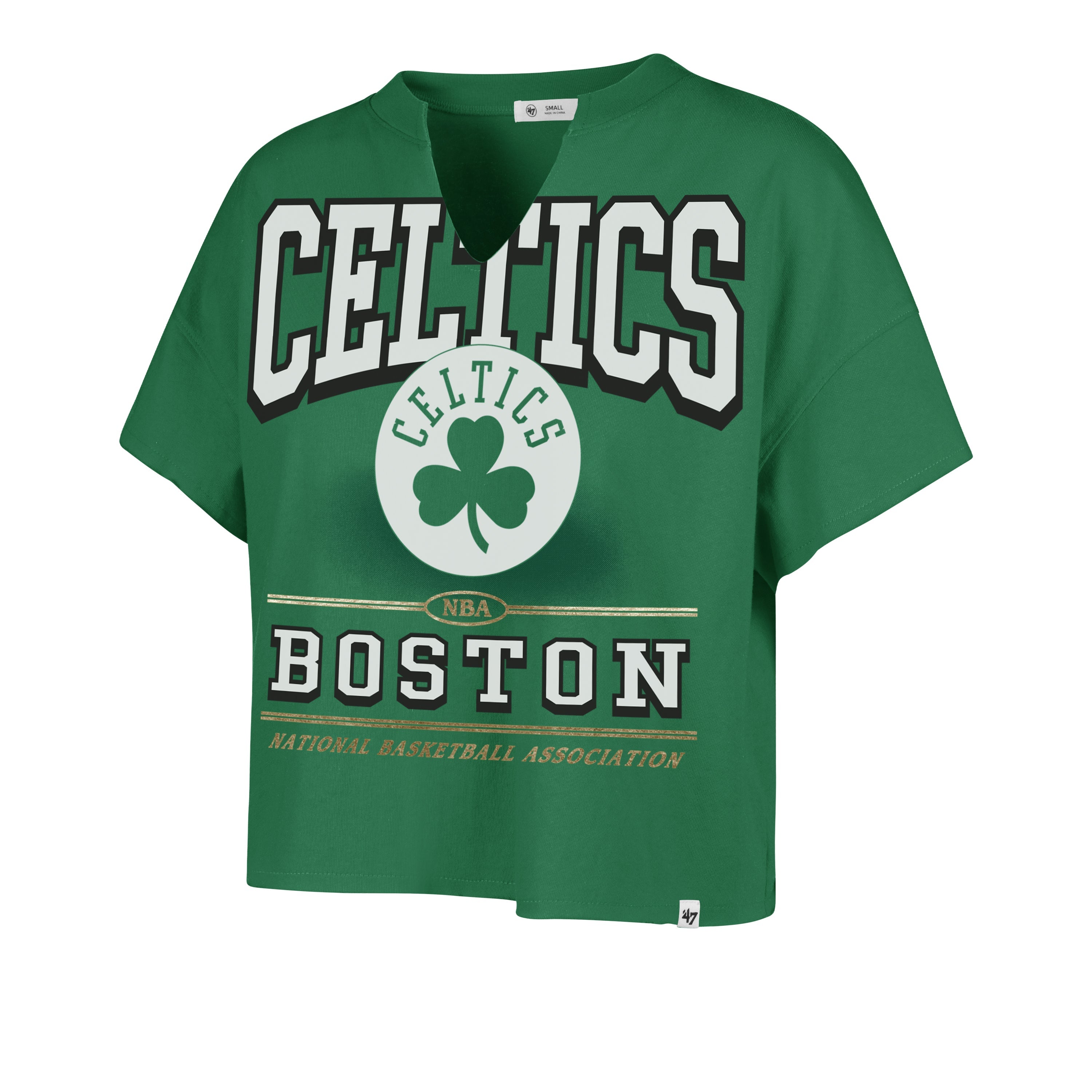 BOSTON CELTICS ELATION OVERSIZED '47 NOTCH NECK TEE WOMENS