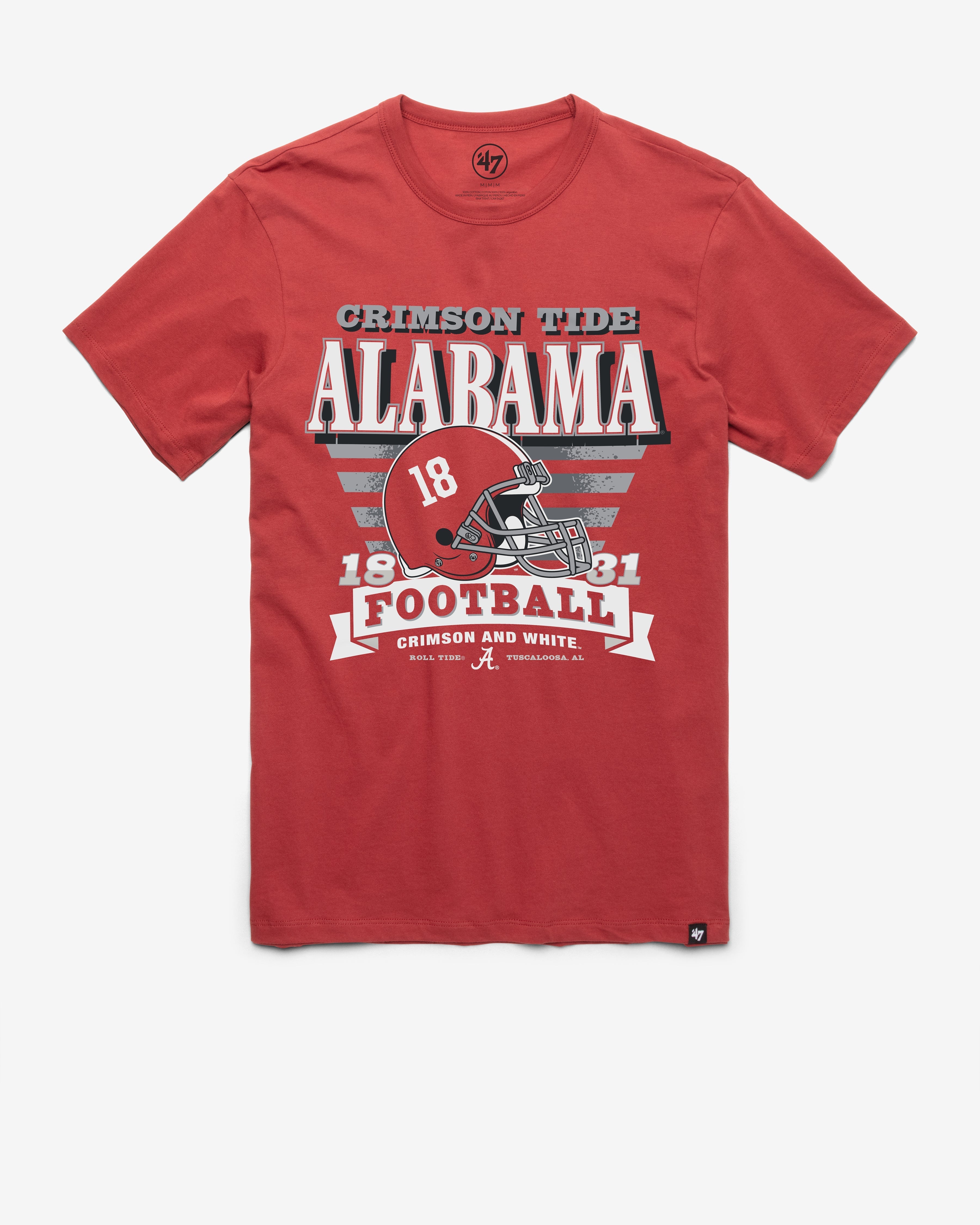 ALABAMA CRIMSON TIDE STRIPE SPLASH '47 FRANKLIN TEE