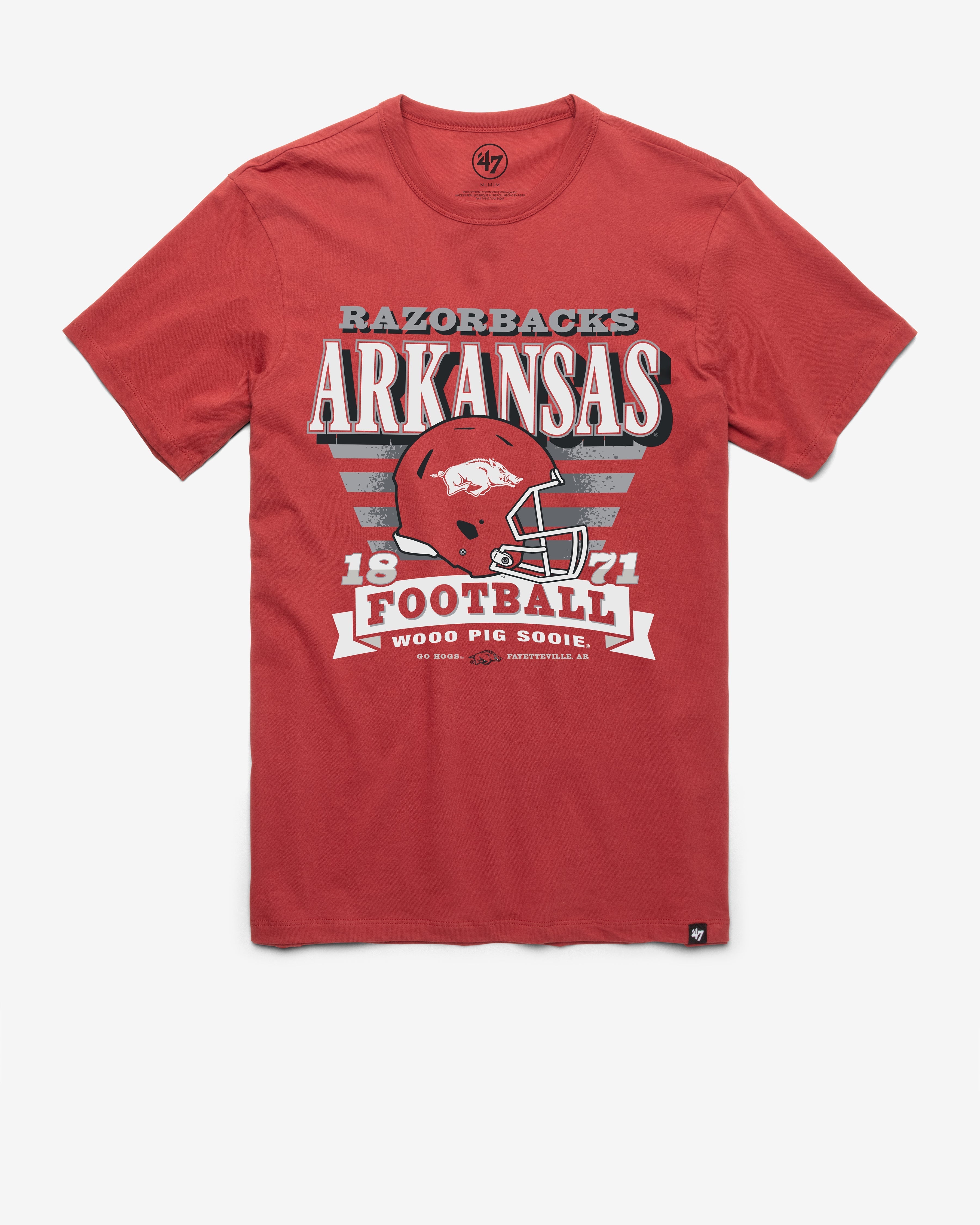 ARKANSAS RAZORBACKS STRIPE SPLASH '47 FRANKLIN TEE
