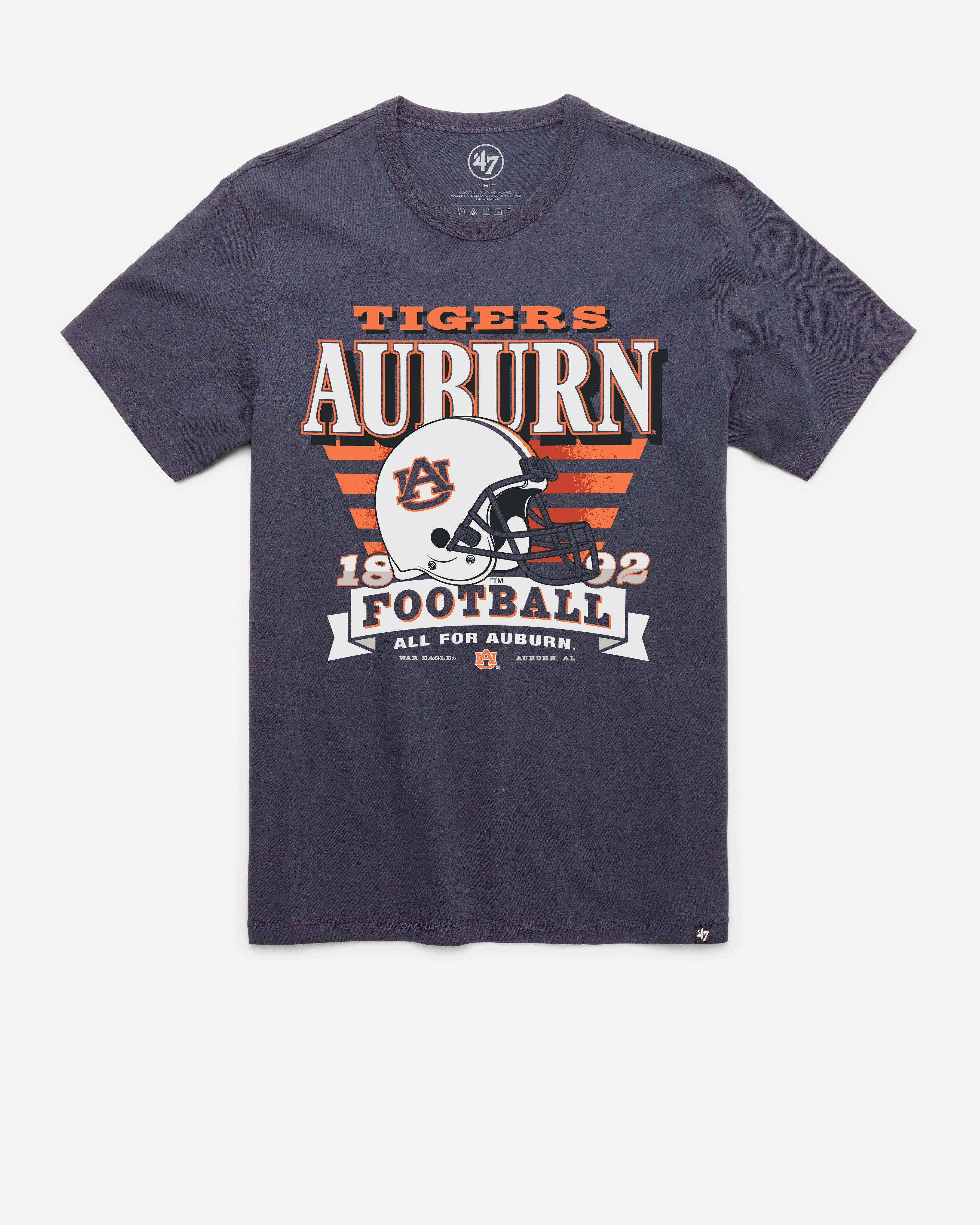 AUBURN TIGERS STRIPE SPLASH '47 FRANKLIN TEE