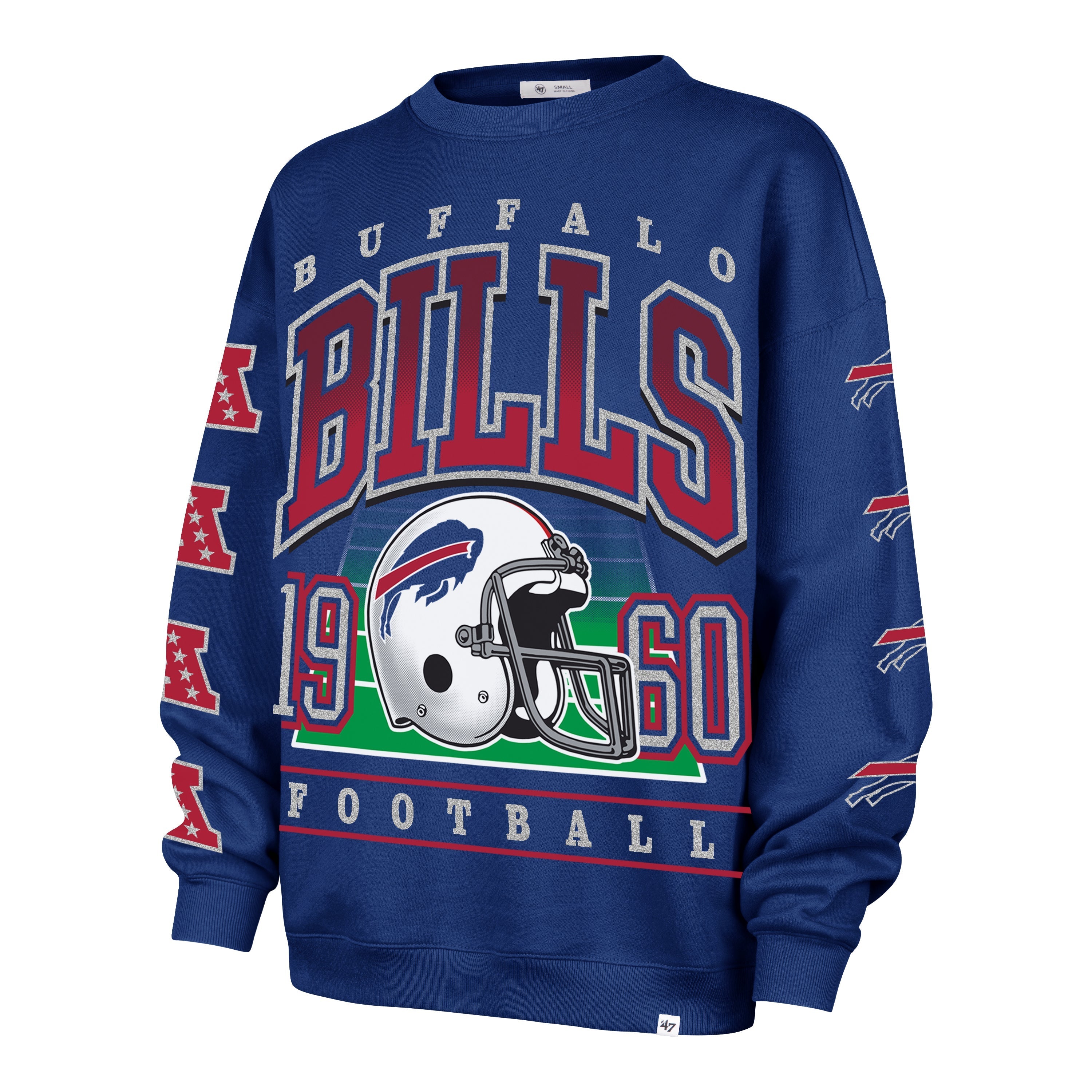 BUFFALO BILLS GO BIG '47 OVERSIZED CREW WOMENS