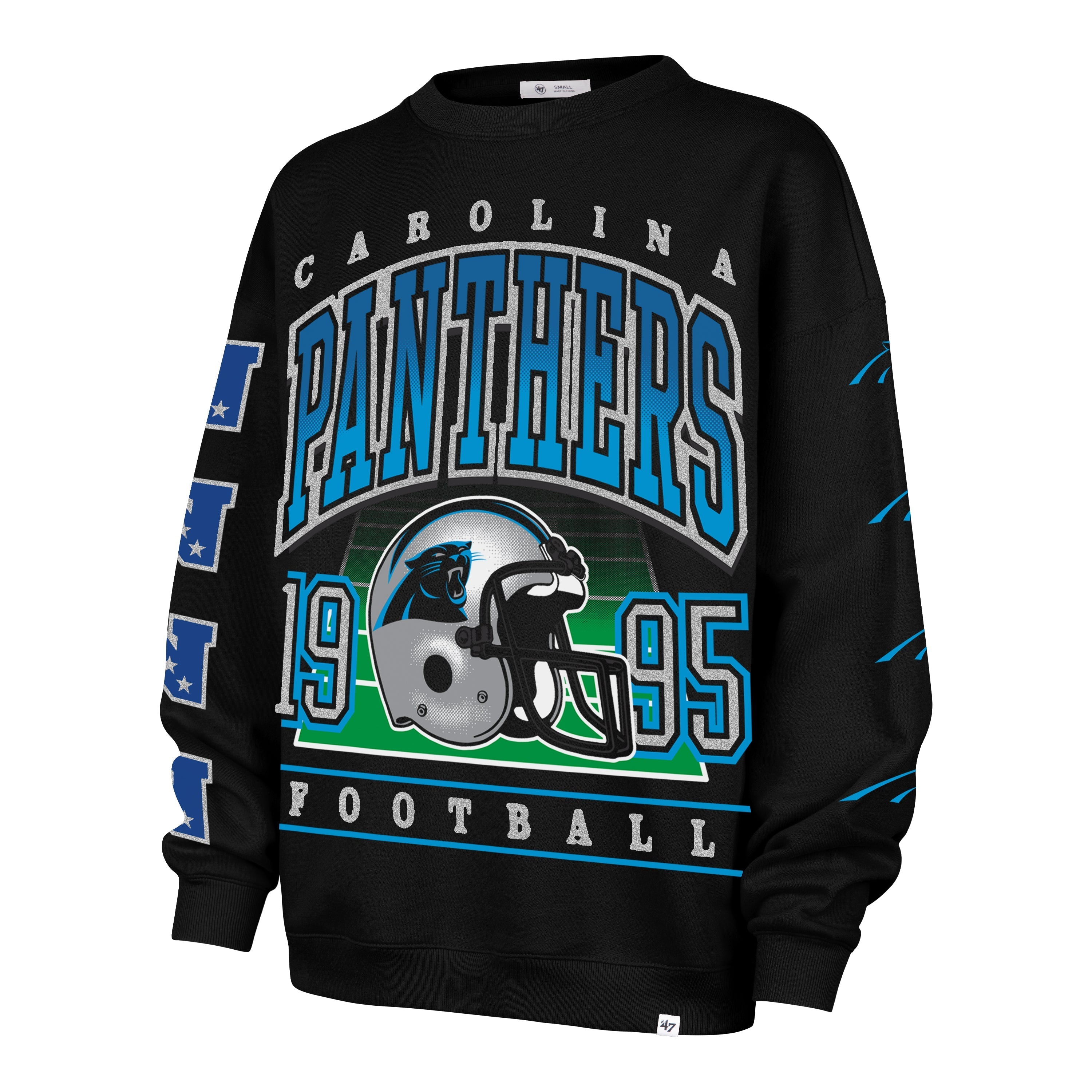 CAROLINA PANTHERS GO BIG '47 OVERSIZED CREW WOMENS