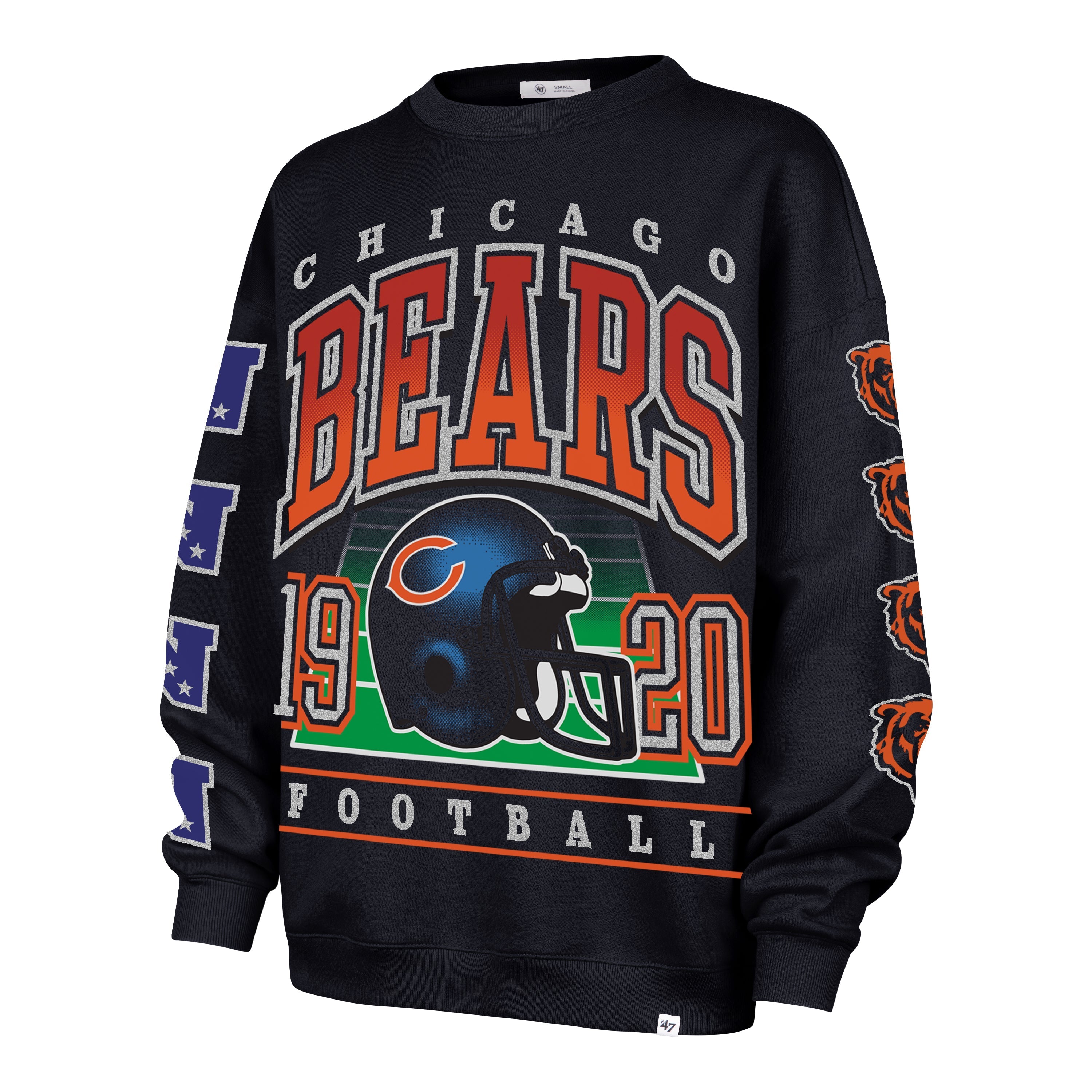 CHICAGO BEARS GO BIG '47 OVERSIZED CREW WOMENS