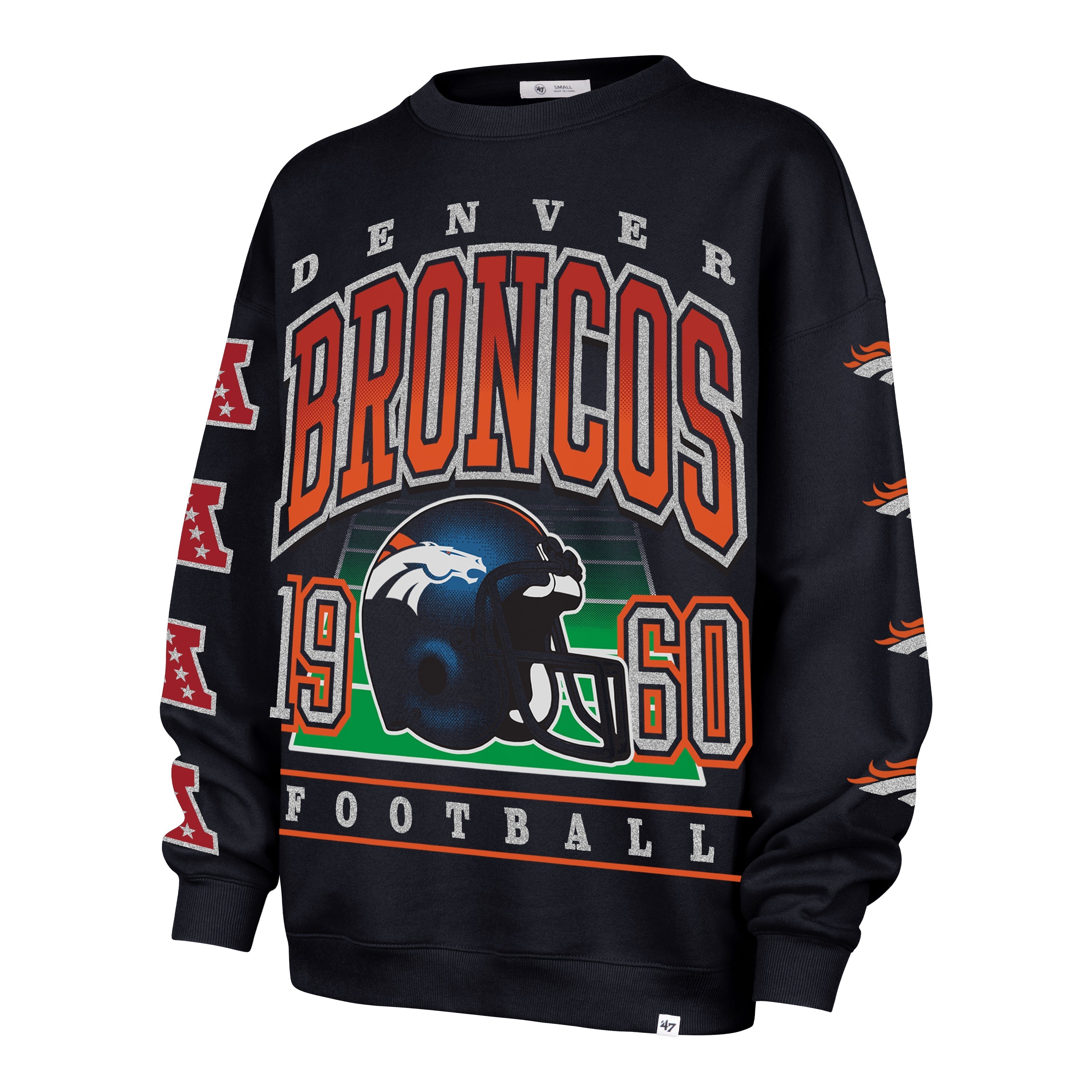 DENVER BRONCOS GO BIG '47 OVERSIZED CREW WOMENS