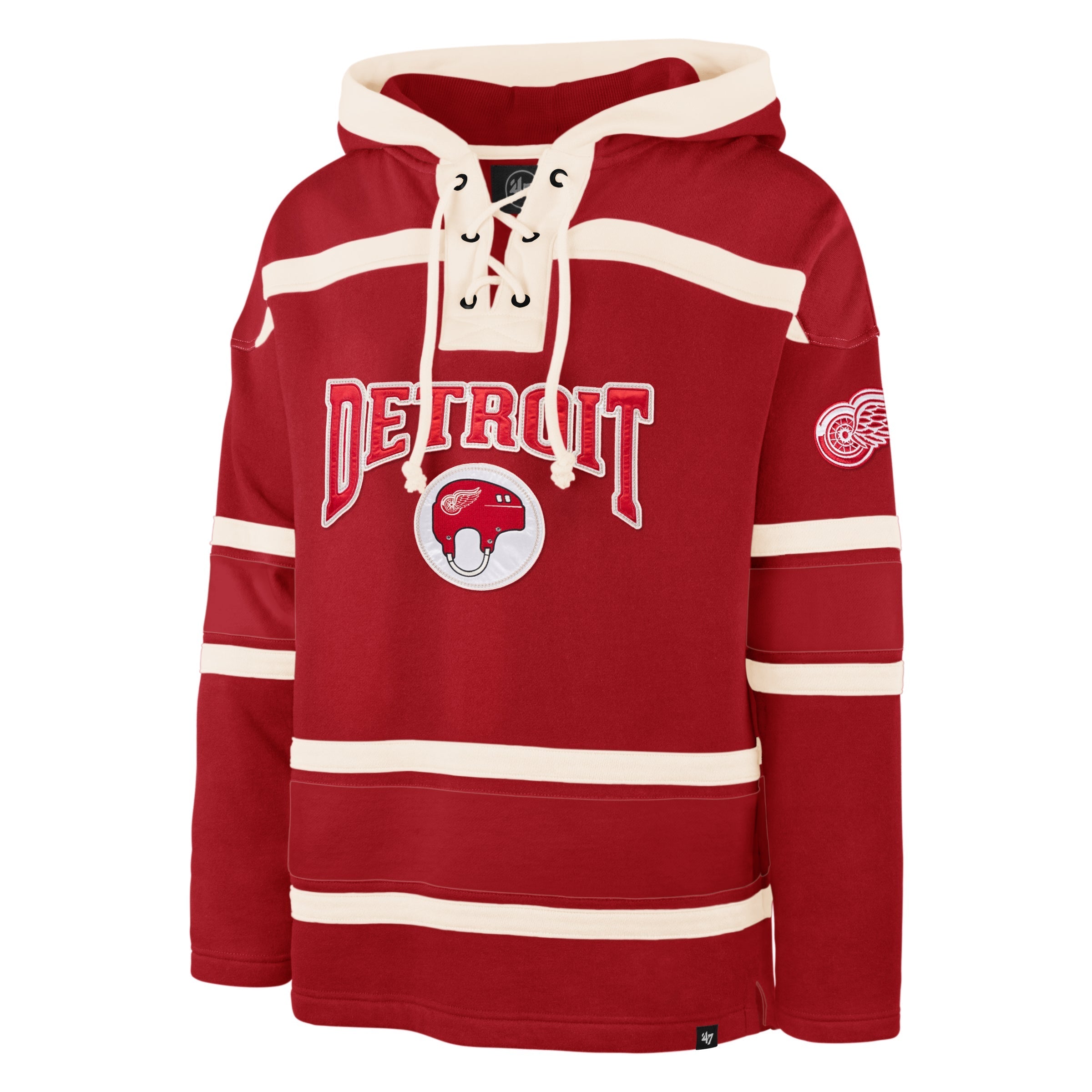 DETROIT RED WINGS CHIN STRAP SUPERIOR '47 LACER HOOD