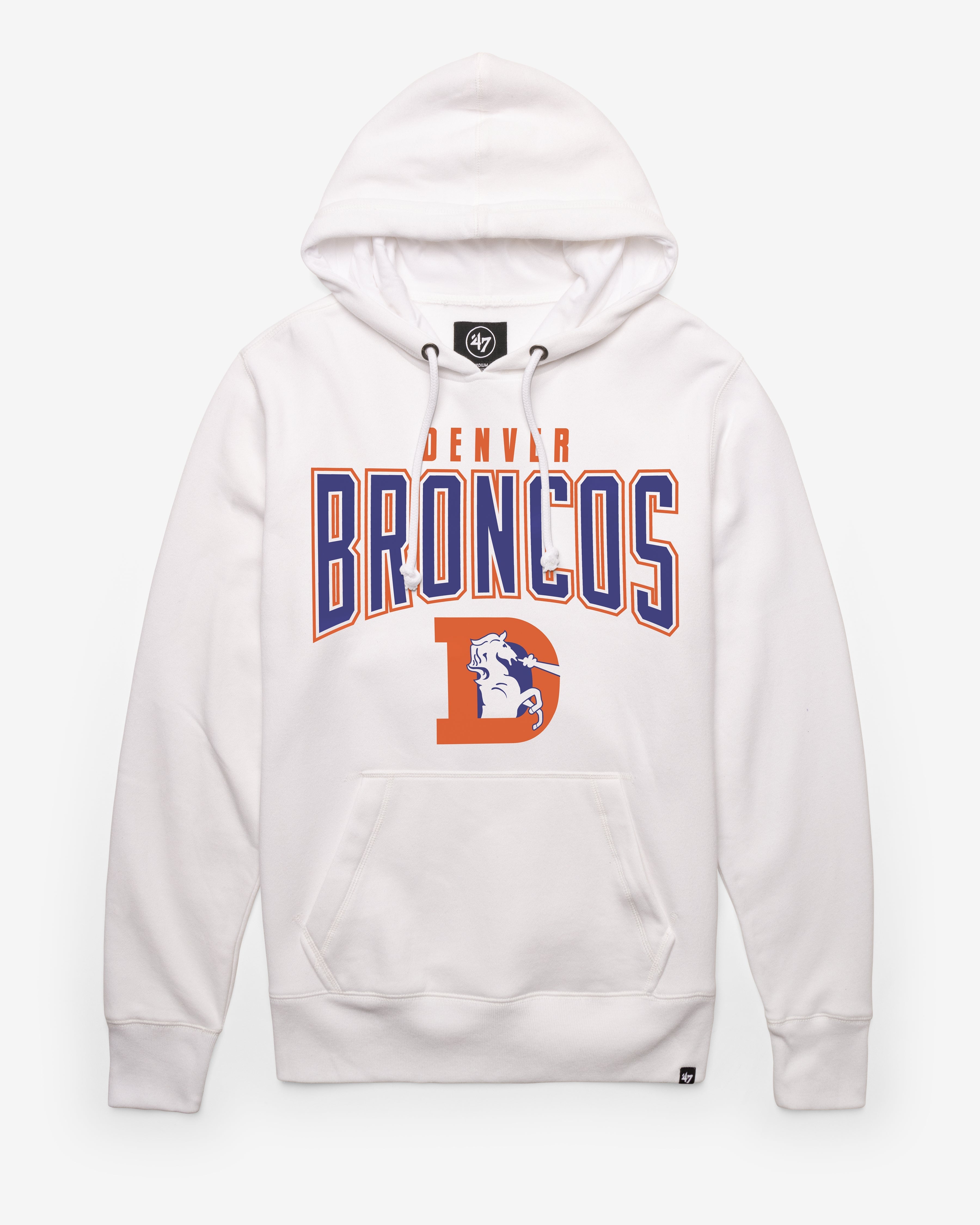 DENVER BRONCOS HISTORIC TEAM ELEMENTS ARCH '47  HEADLINE HOOD